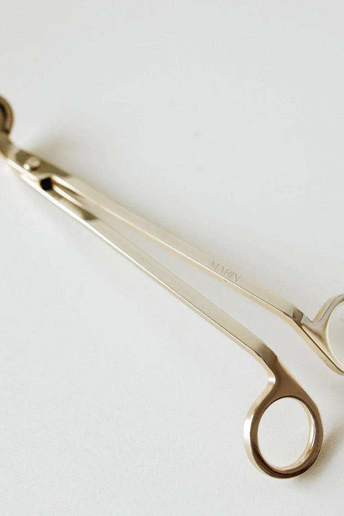 Premium Marin Signature Wick Trimmer for Candles - Professional Stainless Steel Candle Wick Scissors with Wooden Handle - Perfect for Aromatherapy, Home Decor & Relaxation