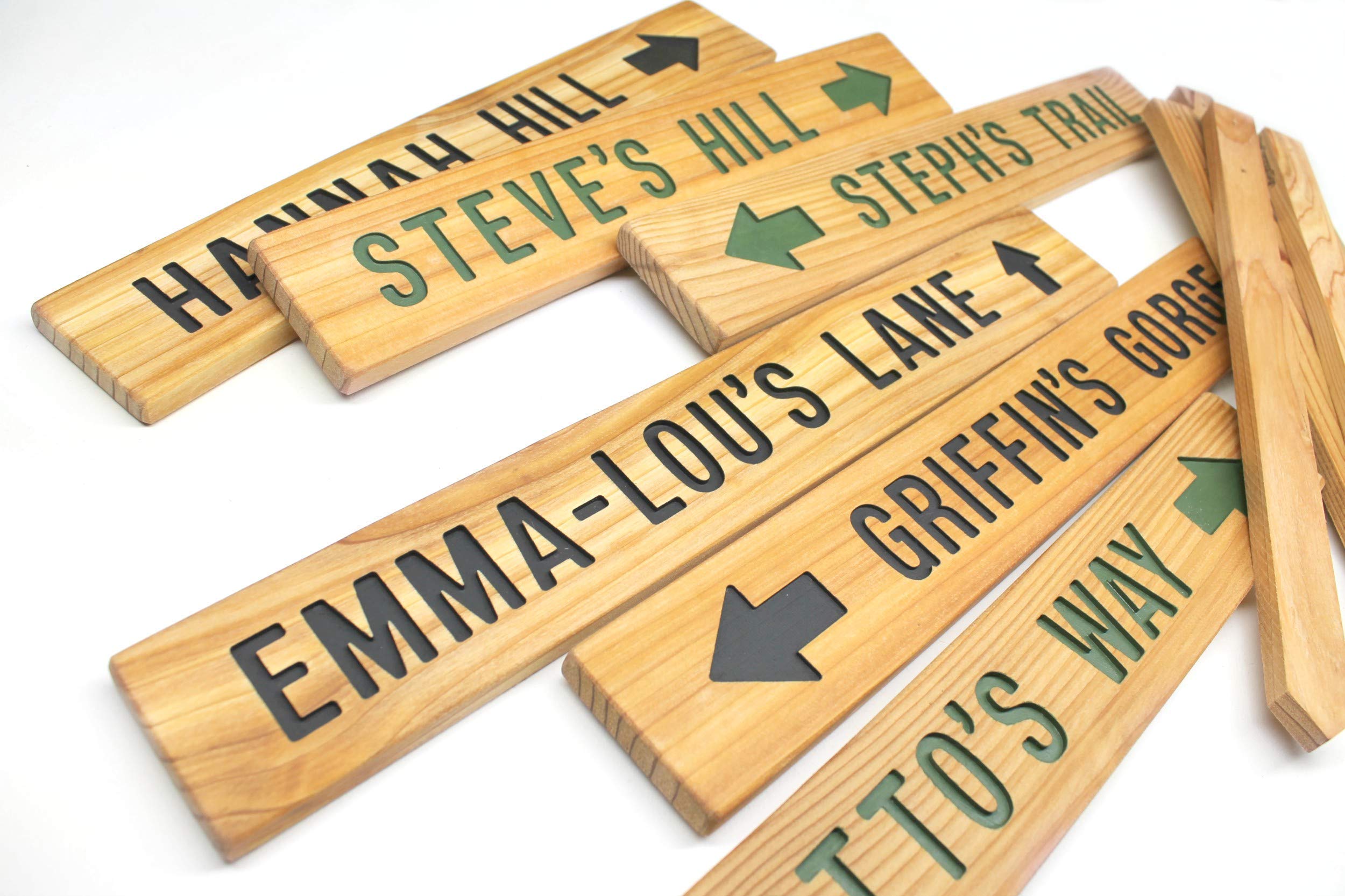 Personalized Trail Signs - Custom Outdoor Markers & Yard Art for Family, Lawn Decor, Directional Signage, Hanging & Hiking Signs - Perfect for Home Gardens, Camping & Property Identification