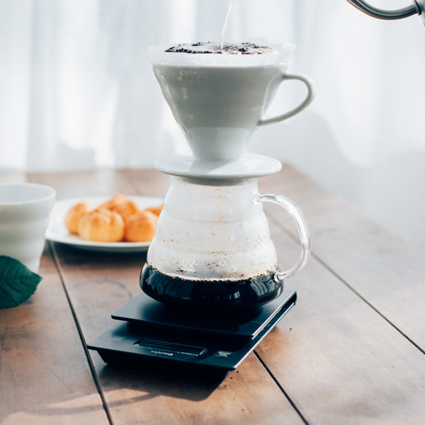 Hario V60 Drip Coffee Scale with Timer - Digital Precision Scale for Pour Over Coffee Brewing - Perfect for Home Baristas & Coffee Enthusiasts