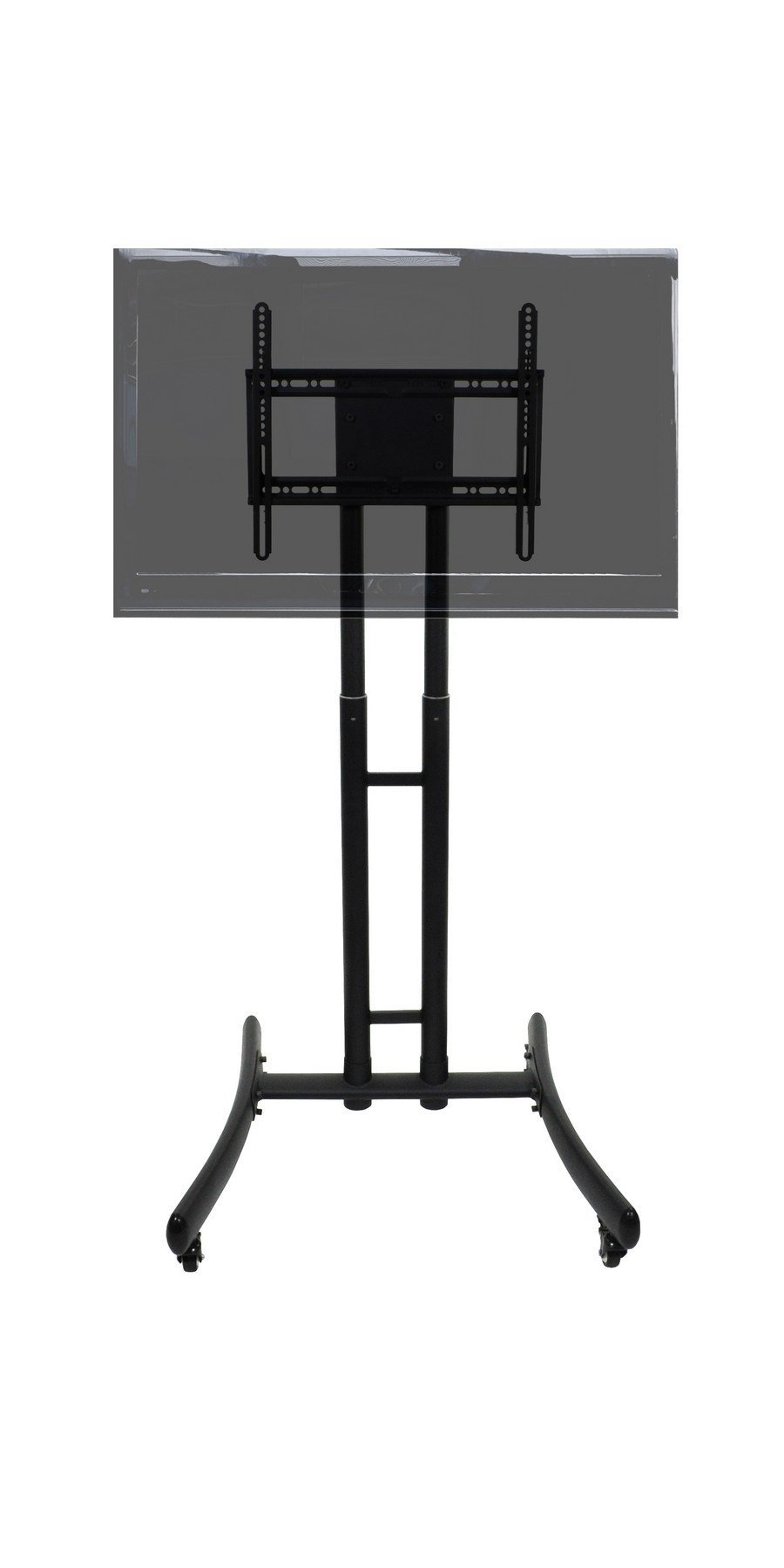 Adjustable Height Rolling TV Stand with Wheels - Sturdy Mobile TV Cart for Living Room, Bedroom, or Office - Perfect for Flat Screen TVs up to 65 Inches