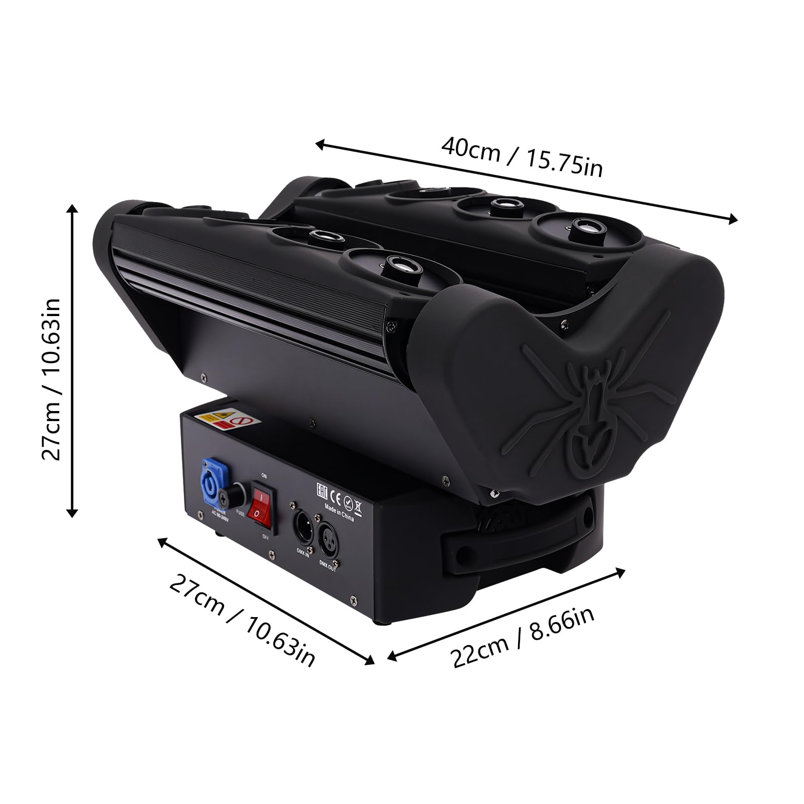 RGB DMX Moving Head Beam Light - 8 Eye Bar Light for DJ, KTV, Club & Stage - Sound Activated Party Lighting (110V) | Perfect for Weddings, Concerts, Festivals & Nightclub Events