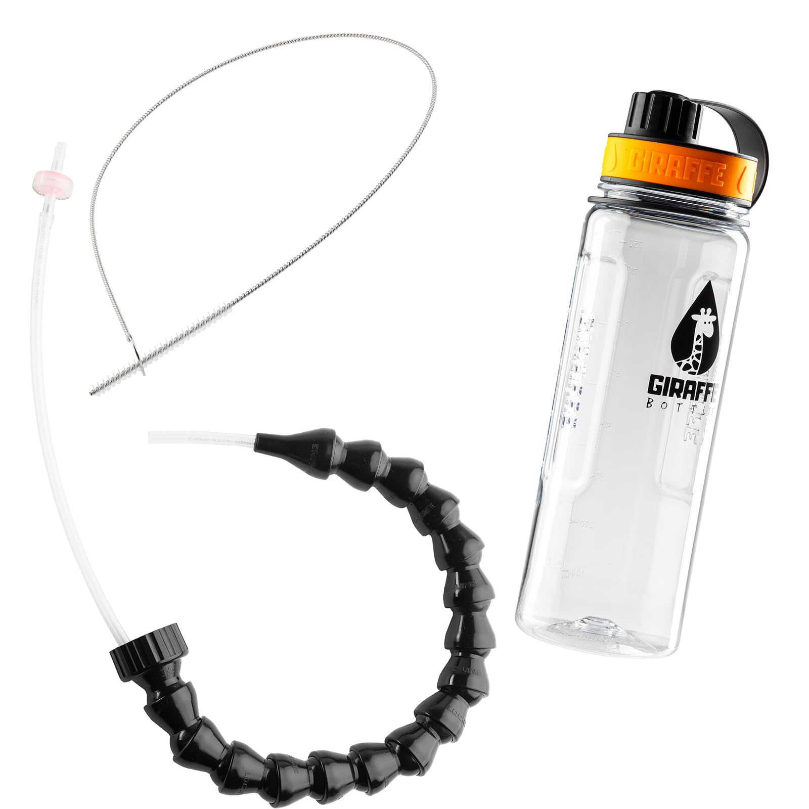 **Hands-Free Giraffe Bottle Tower - 25 Inch (63 cm) Clear Tritan Water Bottle for Outdoor Sports, Hiking, Camping & Workouts**