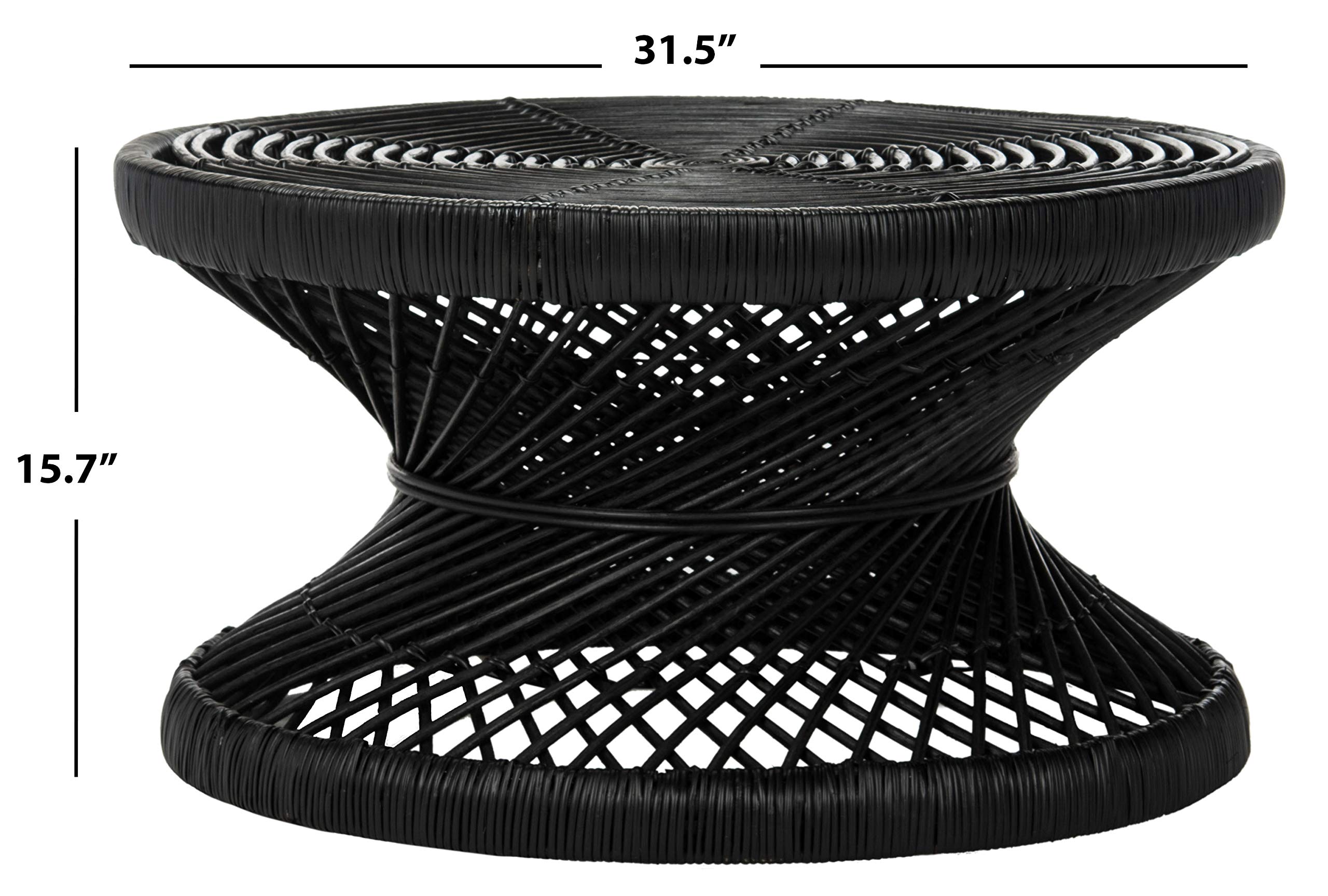 Safavieh Grimson Modern Black Coffee Table for Living Room - Stylish Center Table for Home Decor, Sofa & Lounge Furniture