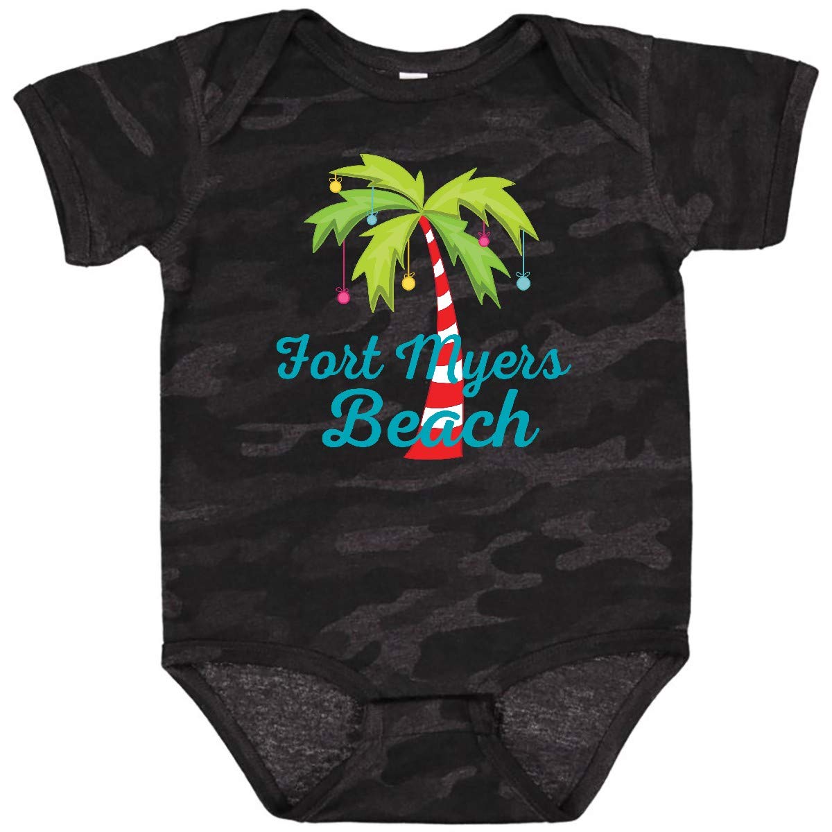 Inktastic Fort Myers Beach Florida Christmas Vacation Baby Bodysuit - Cute Holiday Outfit for Infants, Christmas Family Photos & Beach Vacations