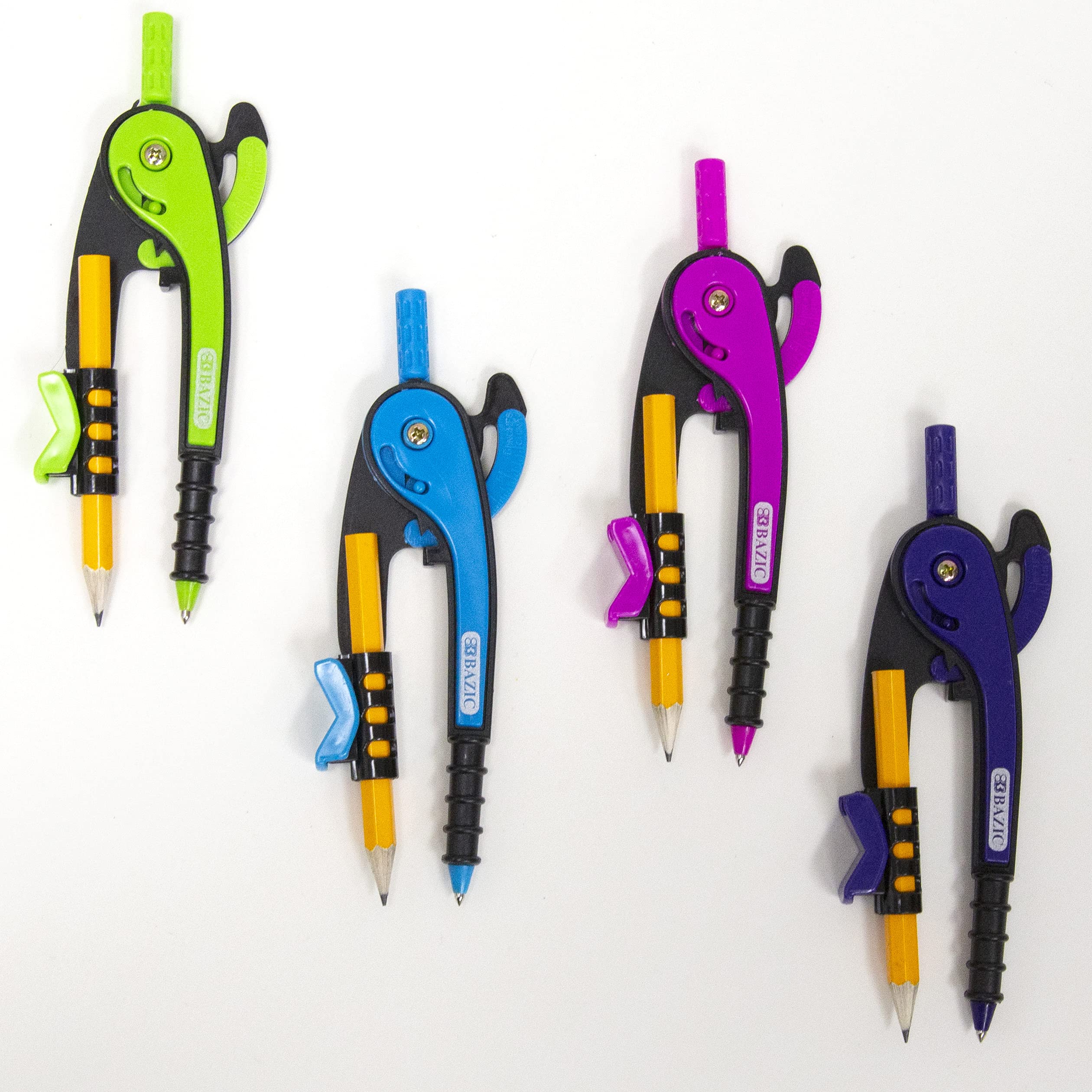 BAZIC 144-Pack Geometry Math Compass Set with Scale-Arm, 6