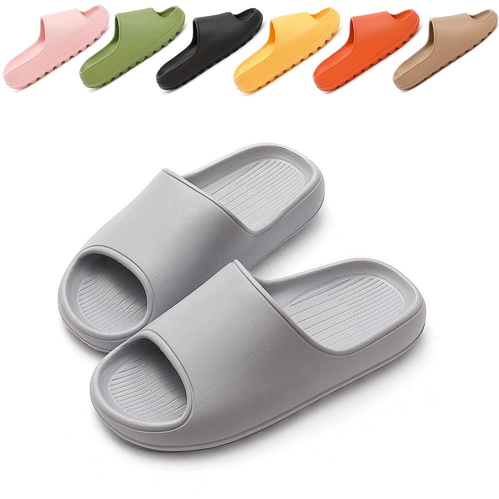 TreeMall Cloud Slides - Non-Slip Quick Drying Bathroom Slippers with Massage for Women & Men | Comfortable Shower Sandals for Home, Spa and Indoor Use