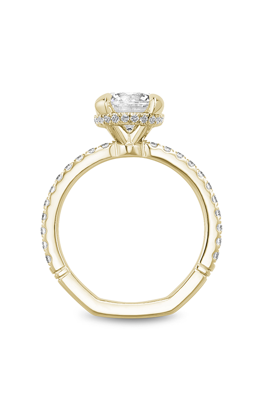 Noam Carver Atelier A045 01YA Diamond Engagement Ring - 14K White Gold Solitaire Ring for Proposal, Wedding & Anniversary Gifts