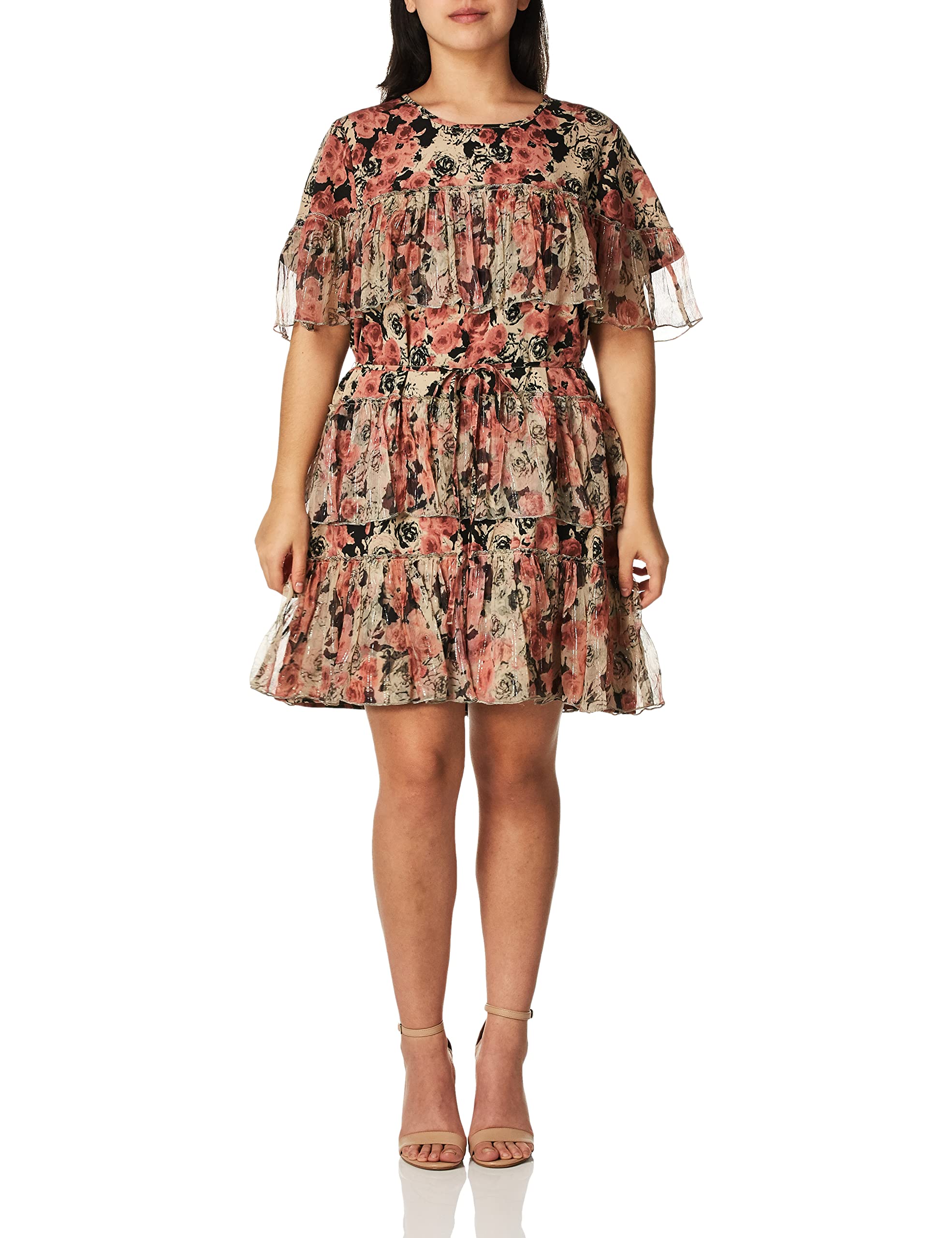 Lucky Brand Women's Rose Print Floral Dress - Elegant and Stylish for Casual Wear, Parties, and Special Occasions