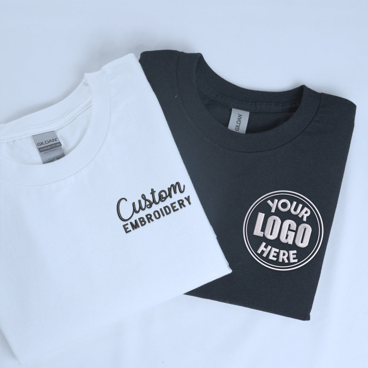 Custom Embroidered Comfort Color® T-Shirts with Text Logo - Soft Cotton Tees for Casual Wear & Personalized Gifts