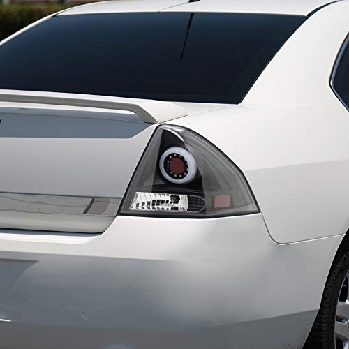Chevy 06-13 Impala Black Halo LED DRL Tail Lights & Rear Brake Lamps Pair (Left + Right) - Upgrade Your Car's Style & Safety for Night Driving
