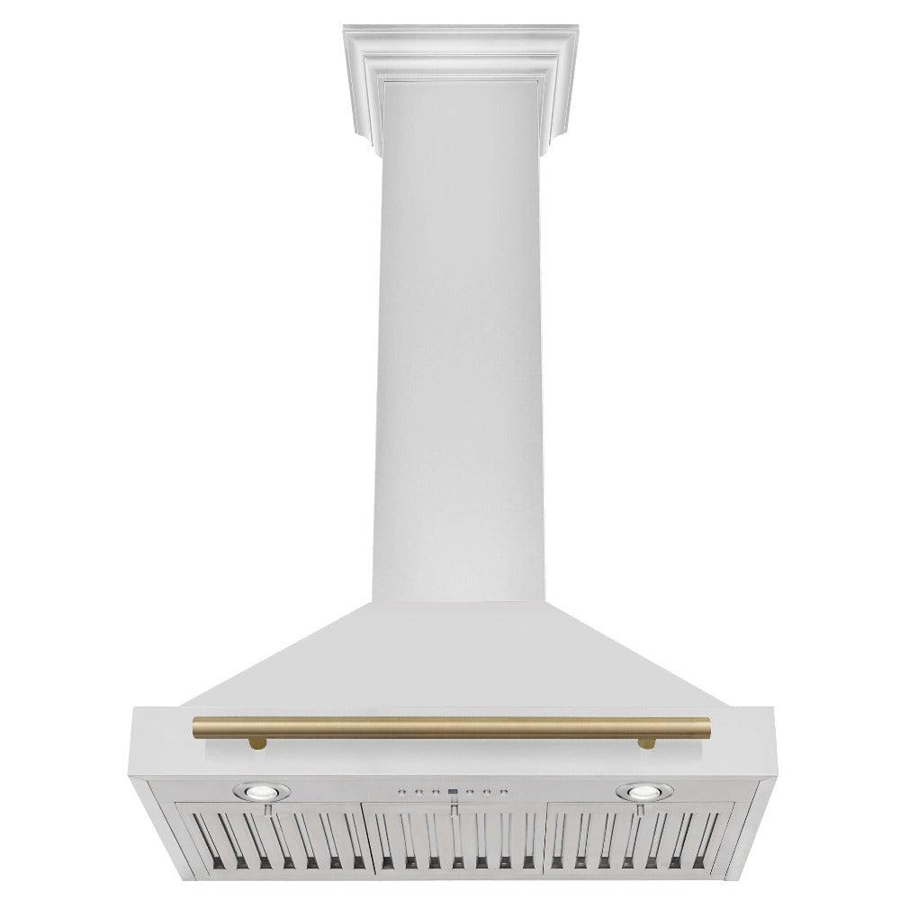 ZLINE KB4STZ 30 Autograph Edition 30-inch Convertible Stainless Steel Range Hood with Premium Shell & Accents - Powerful Kitchen Ventilation for Gas Stoves & Cooking Areas