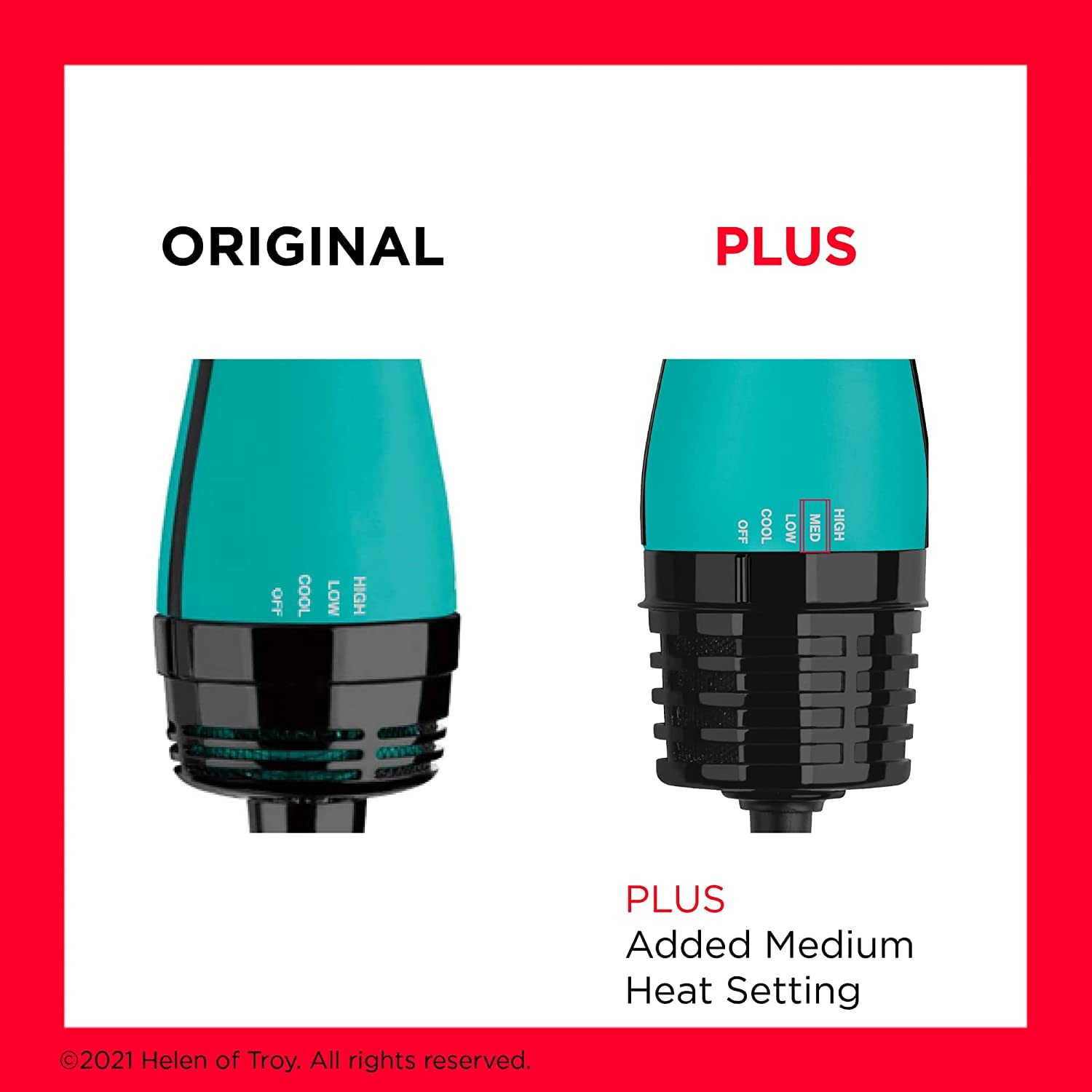 REVLON Salon One-Step Original 1.0 Hair Dryer & Volumizer Hot Air Brush - Ionic Technology, Adjustable Heat Settings, Cool Tip, Diffuser & Dryer Attachment (Teal) | Perfect for Salon-Quality Blowouts at Home, Styling & Volumizing Hair