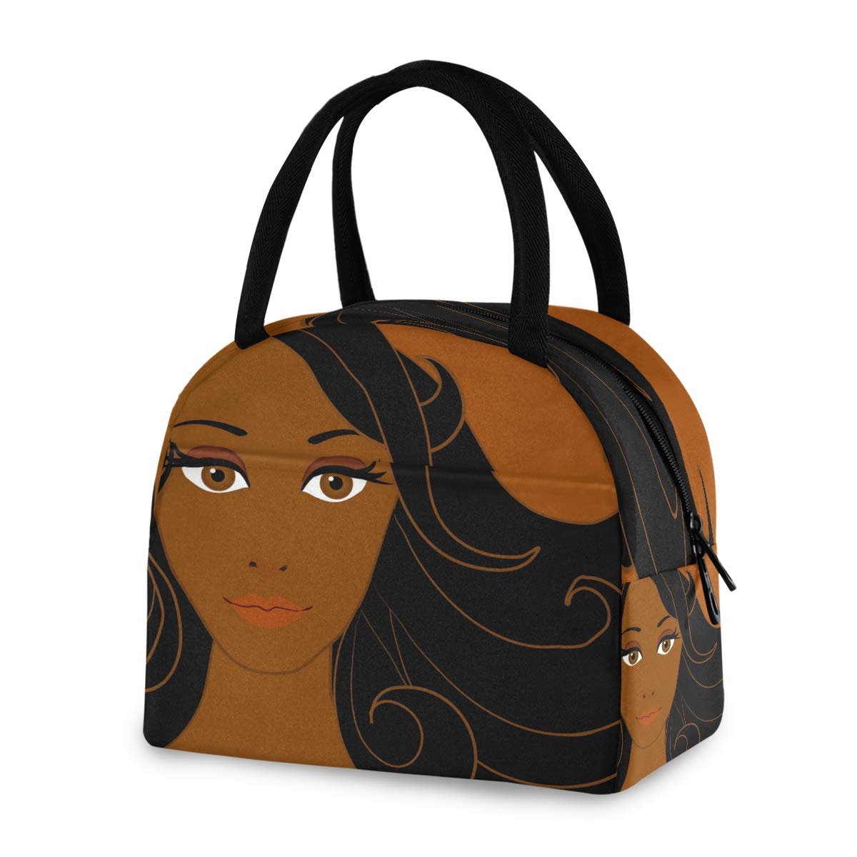 Insulated Lunch Box for Women - African American Themed Cooler Tote Bag for Work, School & Picnics | Stylish & Durable Lunch Bag