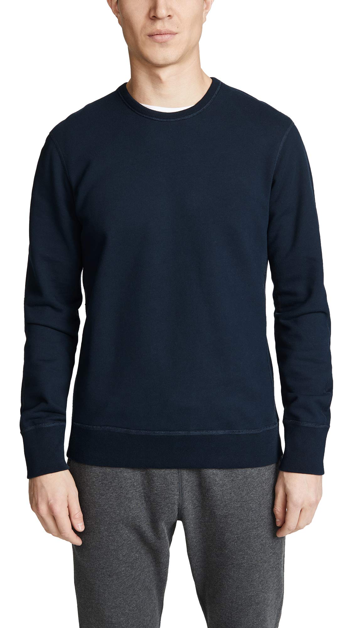 Men's Slim Fit Midweight Terry Crewneck Sweatshirt - Comfortable Casual Pullover for Everyday Wear, Gym, and Lounge