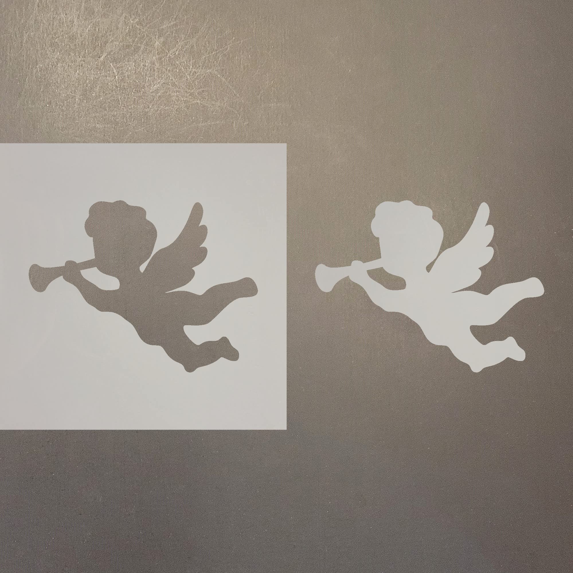 Cherub Reusable Mylar Stencil for DIY Crafts - 4 Inch Durable Plastic Stencils for Painting, Scrapbooking & Home Decor Projects
