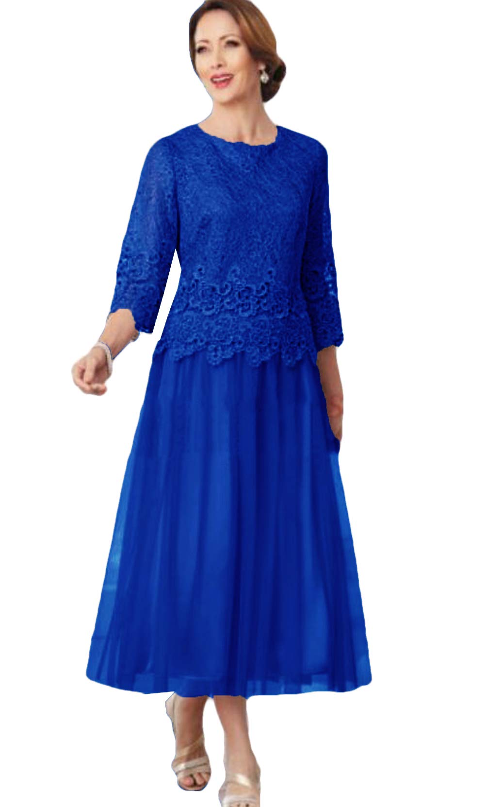 Elegant Xixi House 2-Piece Mother of Bride & Groom Dress - Ankle-Length Lace Tulle Wedding Guest Outfit 2021 | Perfect for Formal Weddings, Receptions & Special Occasions