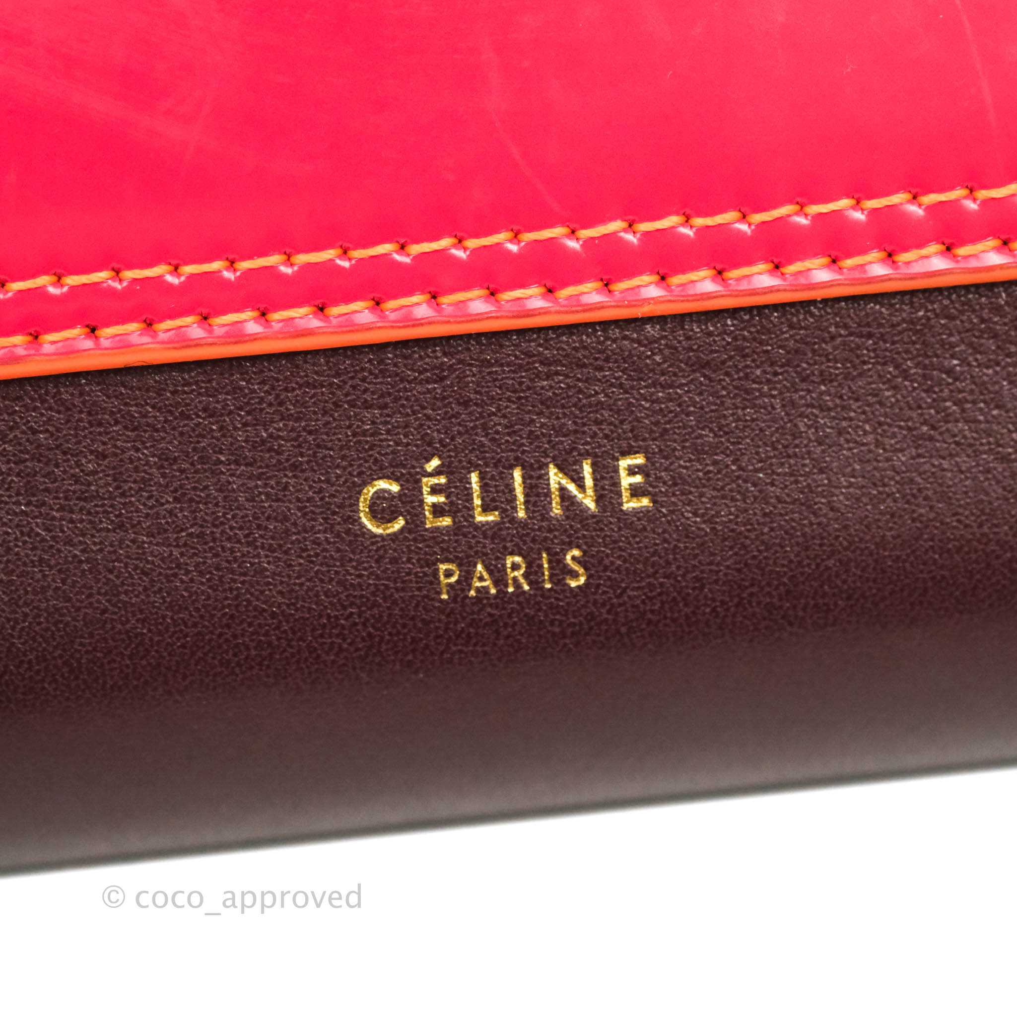 Celine Leather Pocket Envelope Wallet on Chain - Maroon Crossbody Bag for Women | Perfect for Evening Parties, Date Nights & Daily Essentials