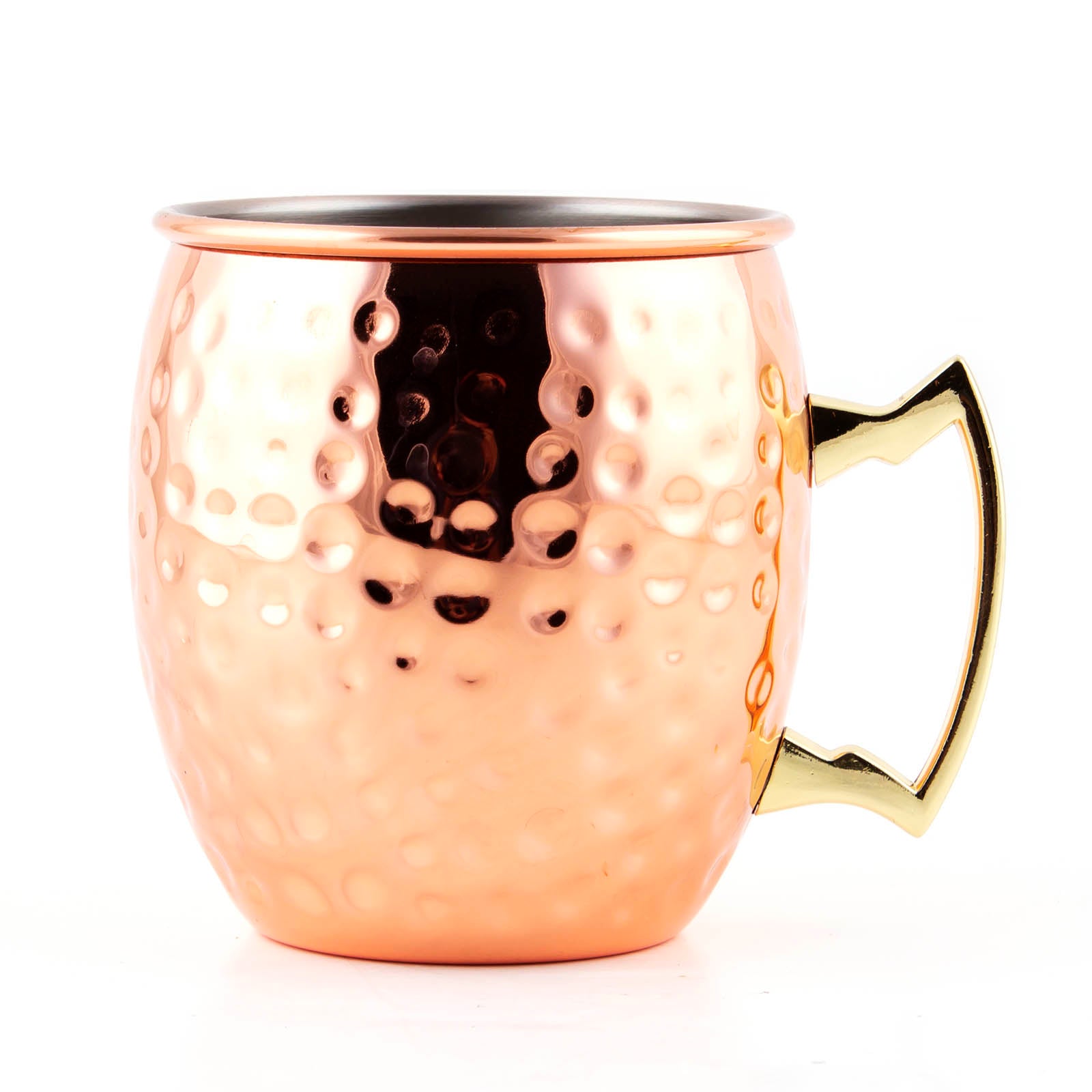 BarConic® Hammered Copper Moscow Mule Mug - 18oz Copper Plated Cocktail Cup for Gin, Vodka & Whiskey - Perfect for Parties, Weddings & Home Bars