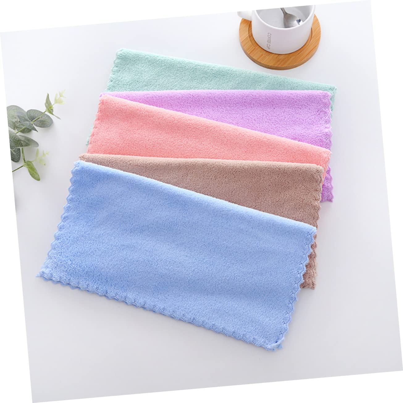 Baluue 10-Pack Ultra Soft Microfiber Face Towels for Makeup Removal, Facial Cleansing & Body Wipes - 2 Sets (20 Washcloths Total) - Gentle Exfoliating Cloths for Skincare, Gym, Travel & Baby Care