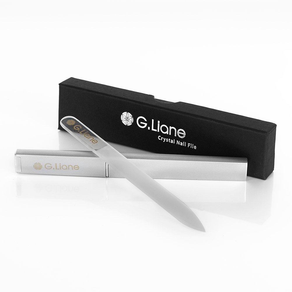 Professional Crystal Nail File Set - Natural & Acrylic Nail Care Kit for Manicure & Pedicure | Durable Glass Nail Files for Home Salon Use | Perfect for Natural Nails, Gel Extensions & Nail Art (Clear Pointed Tips) - Ideal for DIY Nail Care, Travel & Professional Salon Services