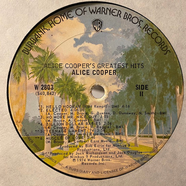 Alice Cooper's Greatest Hits Vinyl LP Record - Compilation, Pit Pressing (VG Condition) - Perfect for Rock Music Collectors & Vinyl Enthusiasts