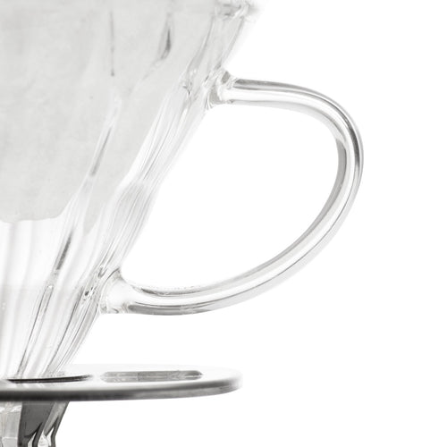 Premium Yama Glass Cone Coffee Dripper - Pour Over Coffee Maker for Specialty Brewing at Home, Office or Camping