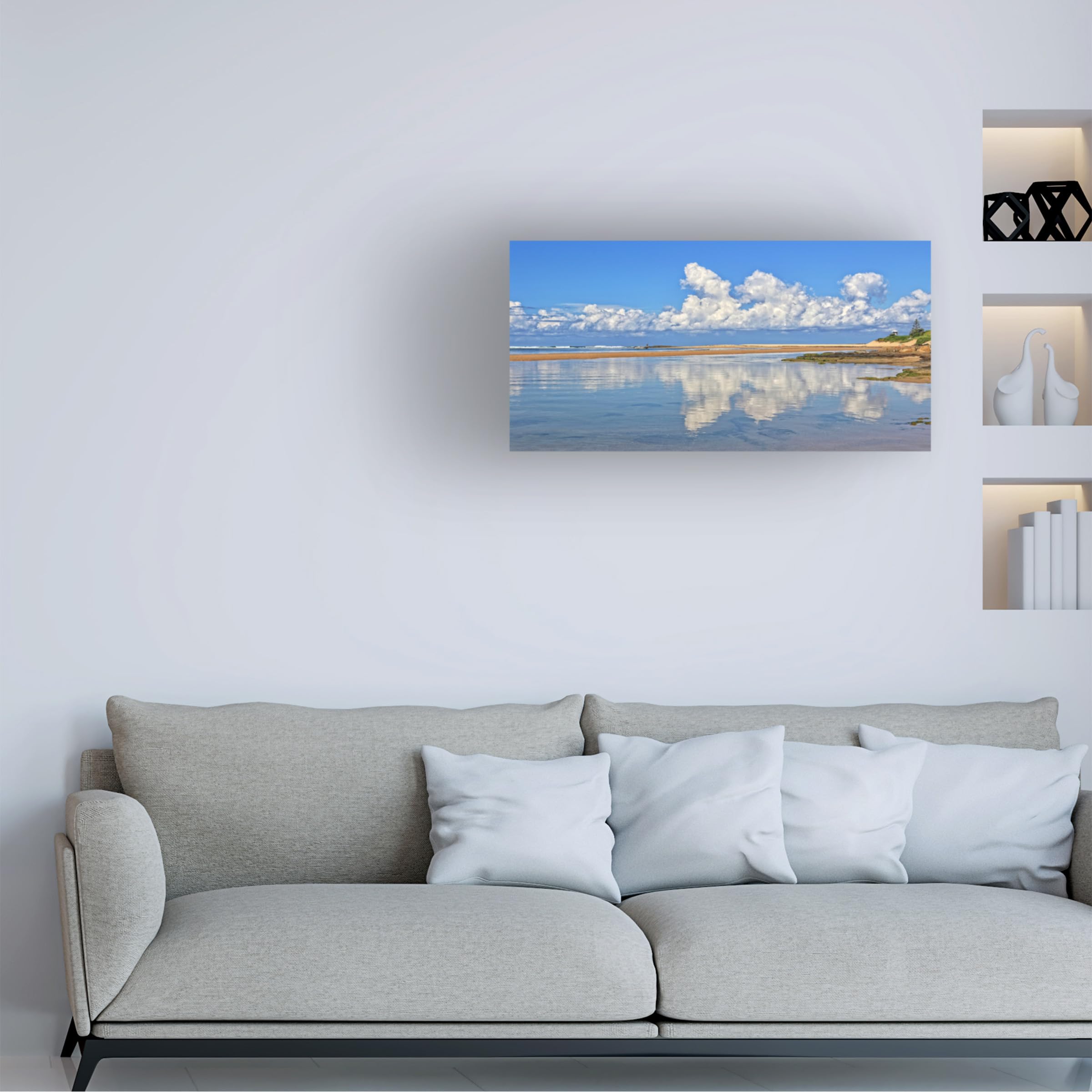 Trademark Fine Art 'Under His Cloud' Canvas Wall Art by Beata Czyzowska - Stunning Landscape Painting for Living Room, Bedroom & Office Decor
