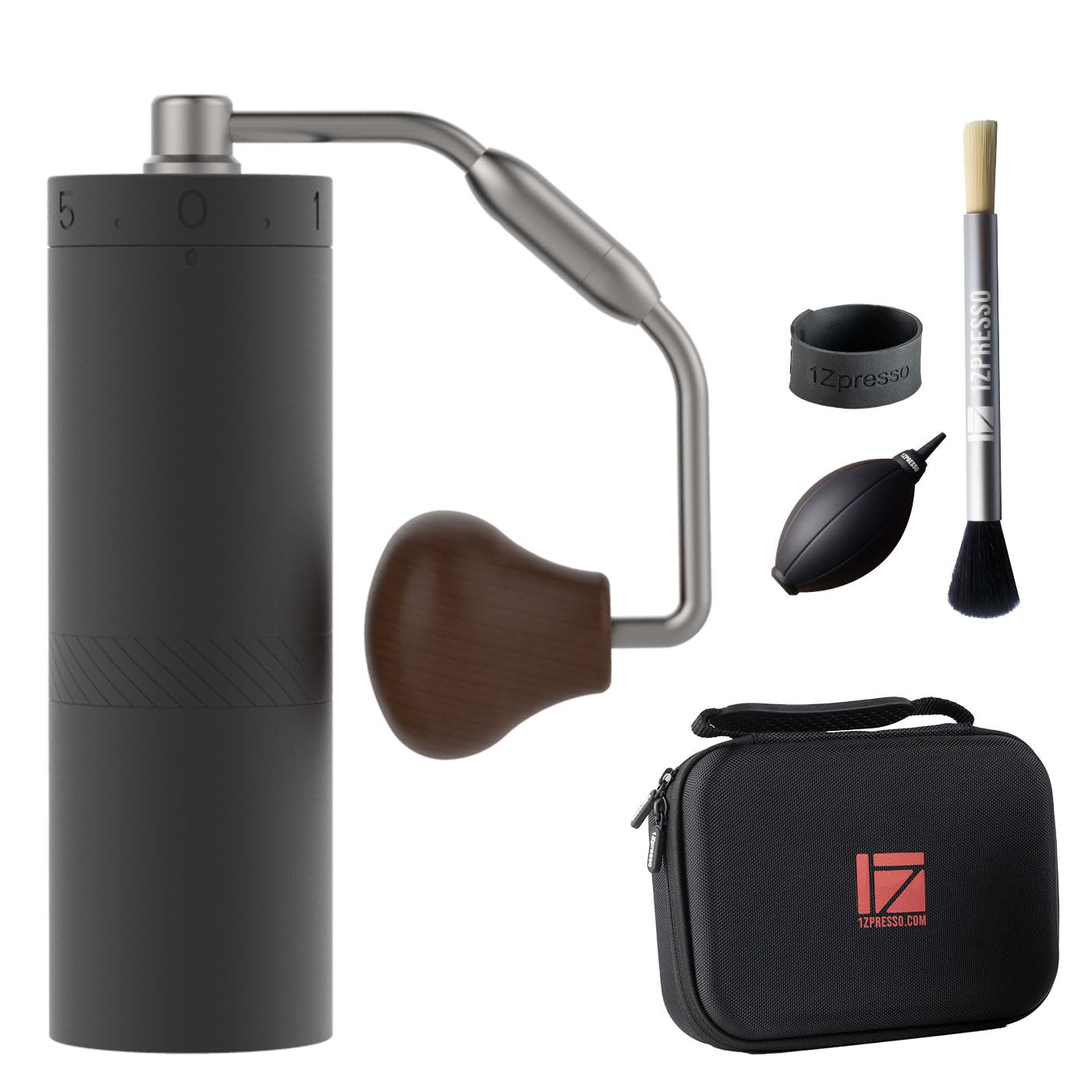 1Zpresso X-Ultra Manual Coffee Grinder - Adjustable Heptagonal Burr for Precision Grinding, 25-30g Capacity with Magnetic Catch Cup, Compact & Portable Design for Travel, Home & Office Use - Perfect for Espresso, Pour Over & French Press Coffee Brewing