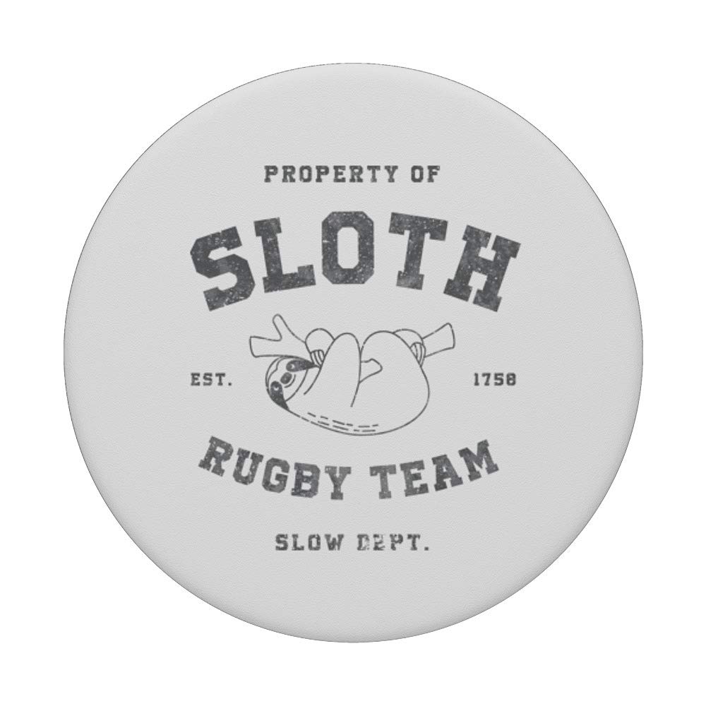 Sloth Rugby Team Official Athletic Slow Department PopSockets PopGrip - Interchangeable Phone & Tablet Stand with Swappable Grip for Rugby Fans | Perfect for Game Days, Travel & Work