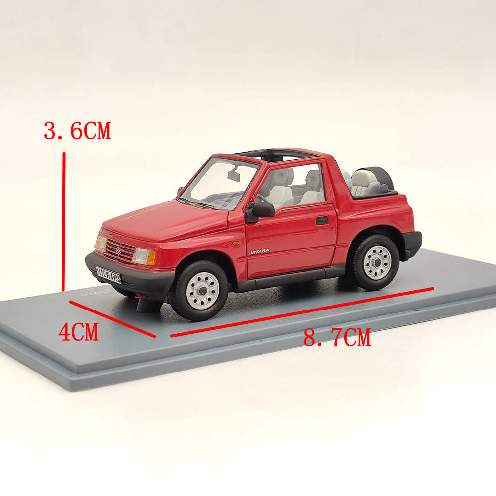 1/43 NEO SCALE MODELS Suzuki Vitara 1.6 JLX Convertible Red Resin Die-Cast Car - Limited Edition Collectible for Display & Model Car Enthusiasts