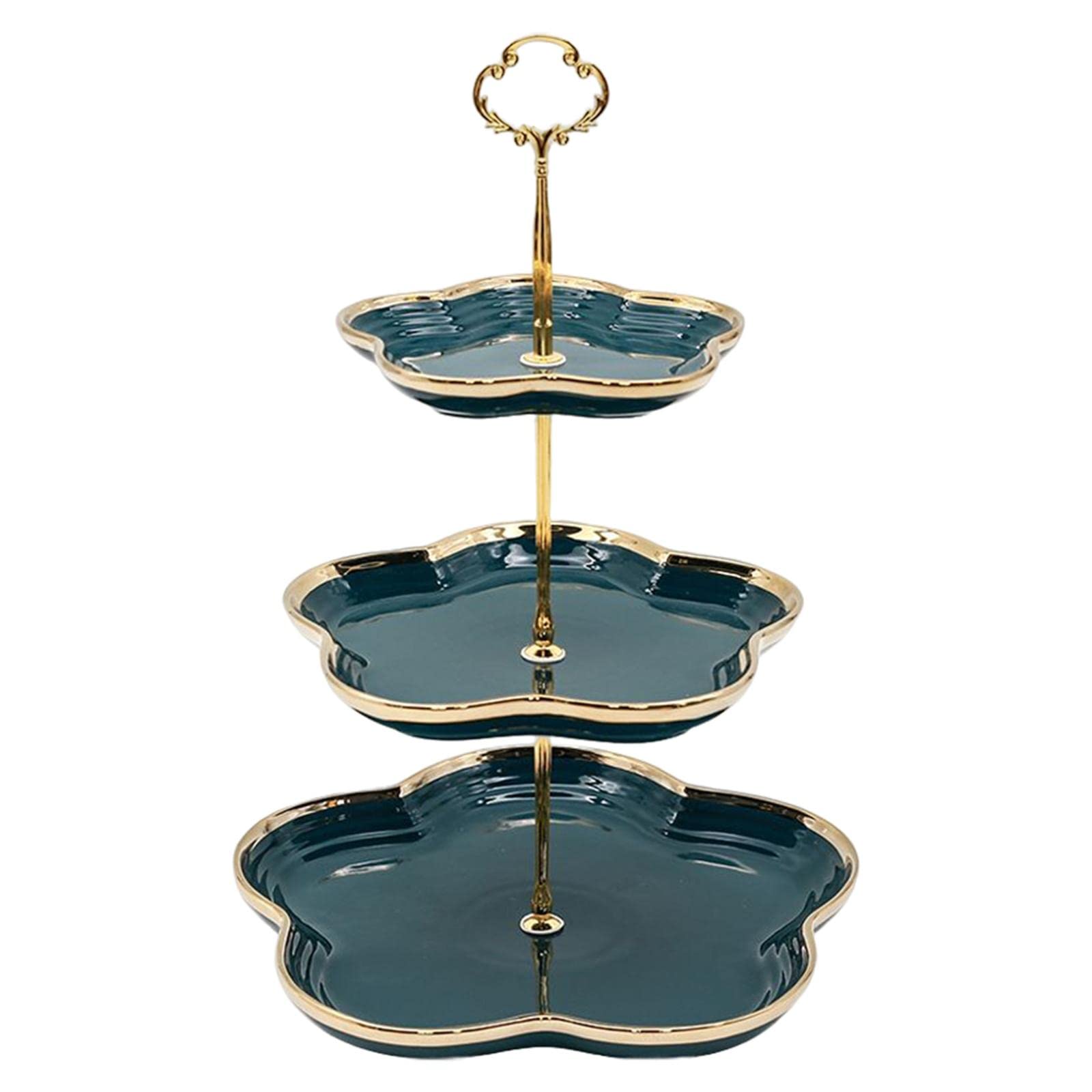 3-Tier Green Cupcake Stand - Kitchen Countertop Dessert Display Tower for Cakes, Fruits, Cookies & Bread | Perfect for Parties, Bakeries & Home Decor