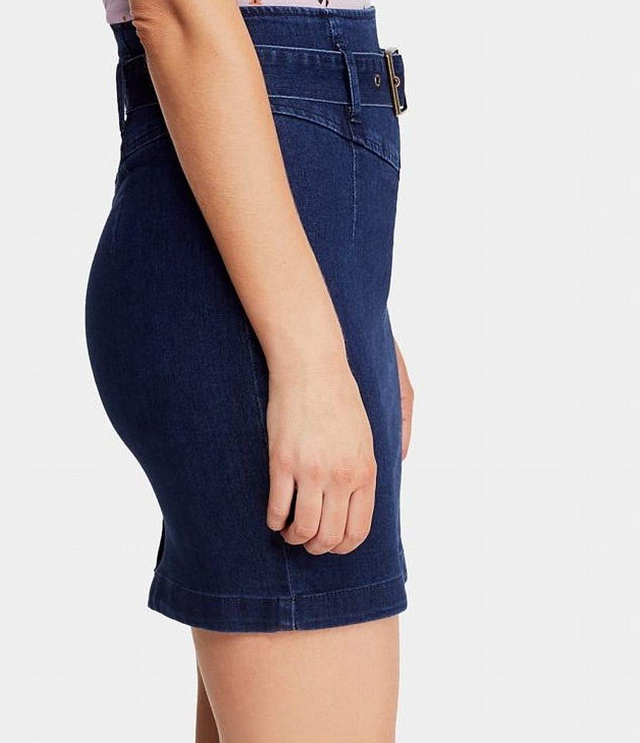 Free Women's Denim Pencil Skirt with Belt - High Waisted Stretch Slim Fit Midi Skirt for Work, Office, Date Night & Casual Outfits