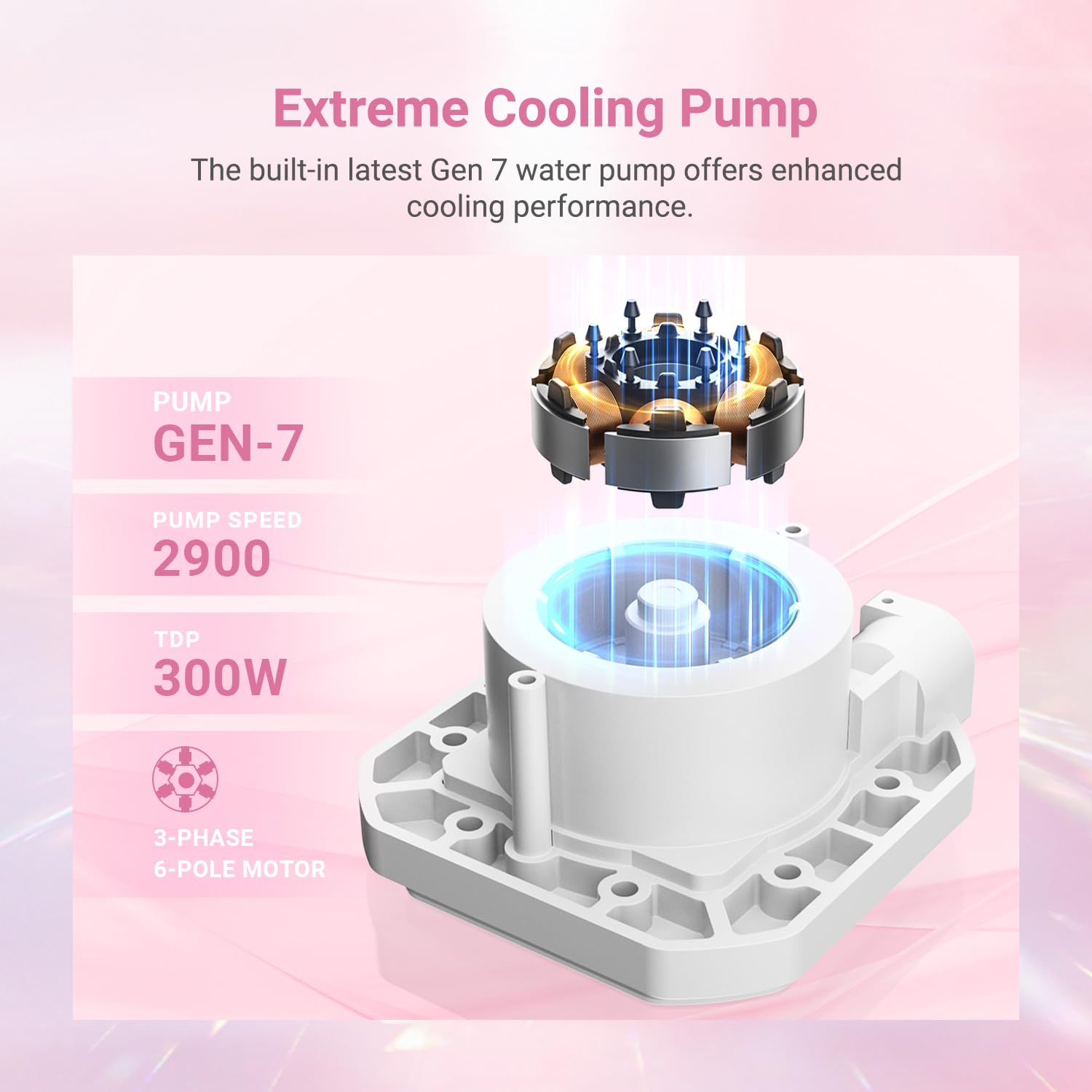 ID-COOLING FX240 INF Pink Edition 240mm ARGB Liquid CPU Cooler | AIO Water Cooling System with Infinity Mirror Effect | 2x120mm Daisy-Chained Low-Noise Fans (29.9dB Max) | Intel & AMD Compatible | Perfect for Gaming PC Builds & High-Performance Workstations