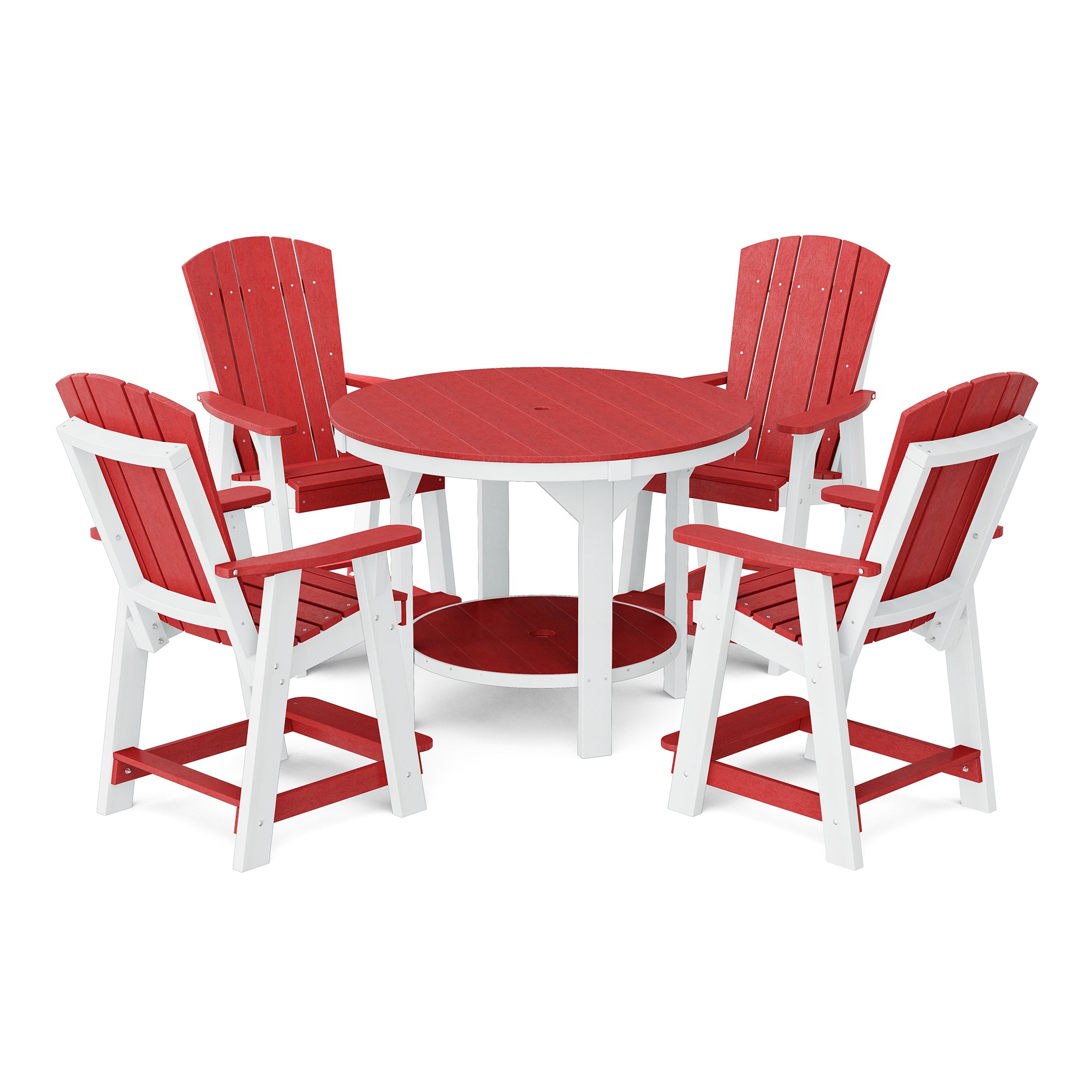 Heritage 5-Piece 48-Inch Pub Counter Height Dining Set - Perfect for Kitchen Islands, Breakfast Bars & Small Space Entertaining
