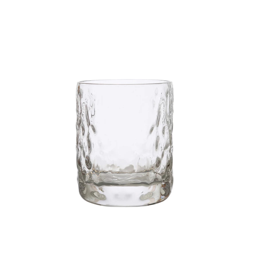 Premium Hammered Drinking Glass Set - 16oz Textured Tumbler for Whiskey, Cocktails & Iced Coffee - Rustic Barware for Home, Parties & Gifts