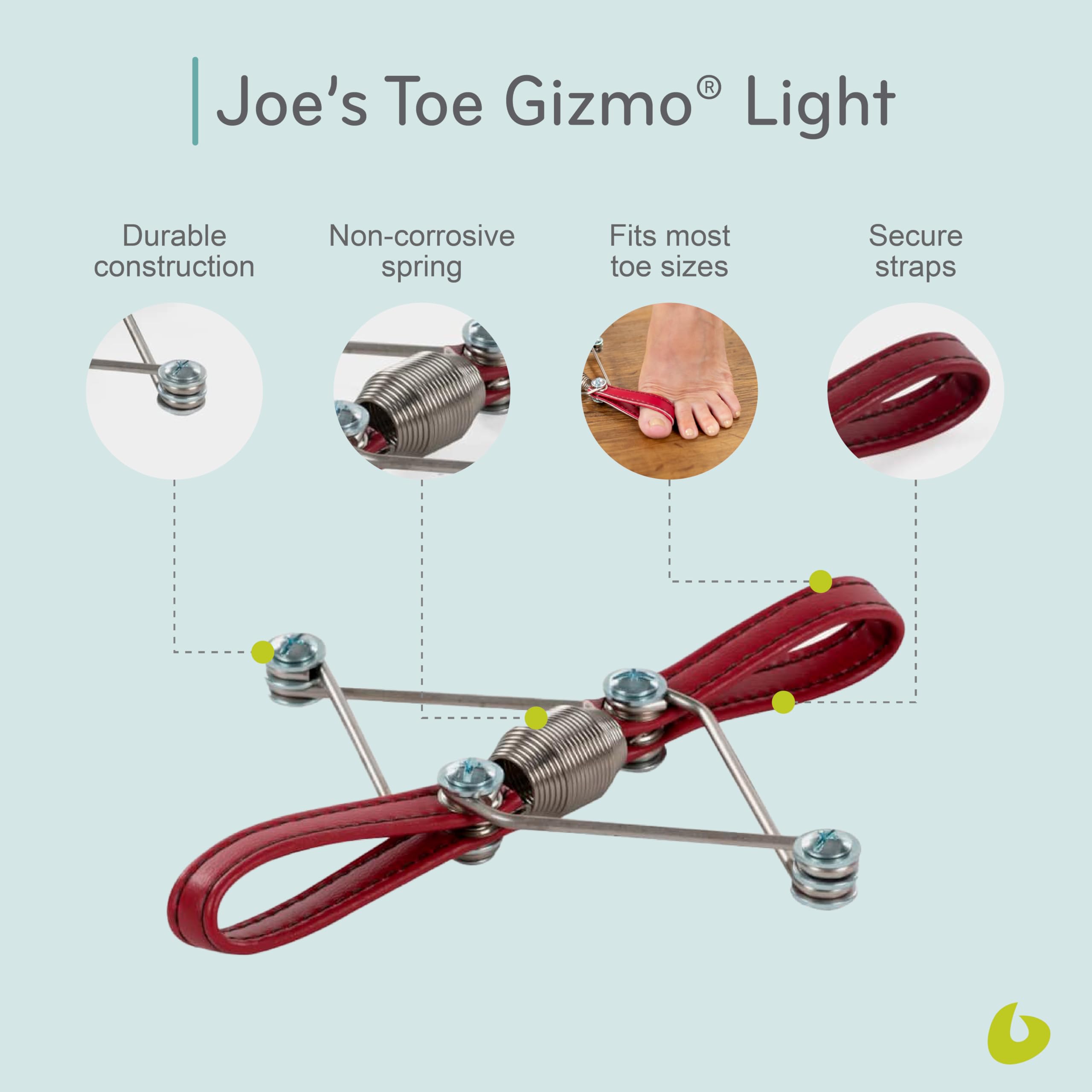 Balanced Body Joe's Toe Gizmo - Professional Pilates Foot Exerciser & Bunion Corrector for Foot Strength & Alignment - Ideal for Home Pilates, Yoga, and Foot Rehabilitation Therapy