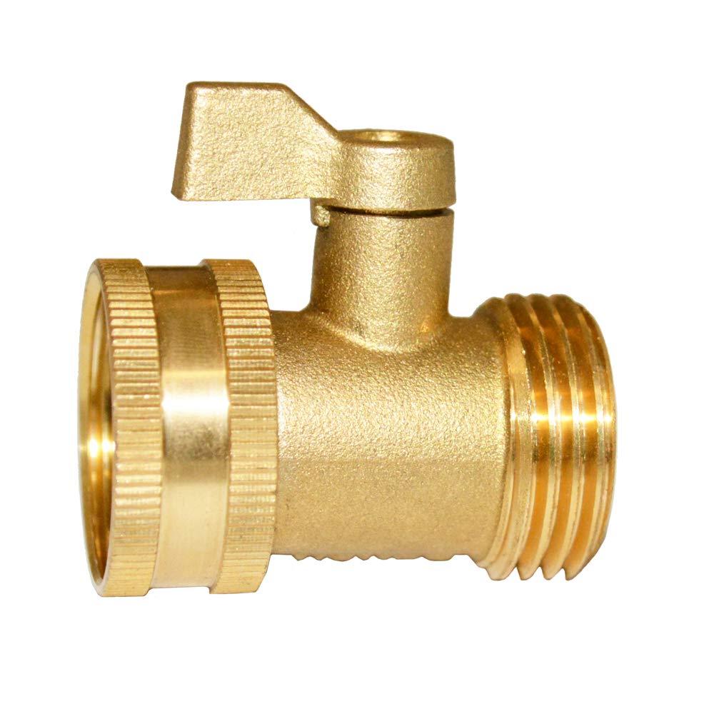 Heavy Duty Brass Shut Off Valve - 4 Pack Brass Water Hose Valve with On/Off Control for Garden, Outdoor Faucet & Irrigation System - Perfect for Lawn Care, Car Washing and Water Conservation