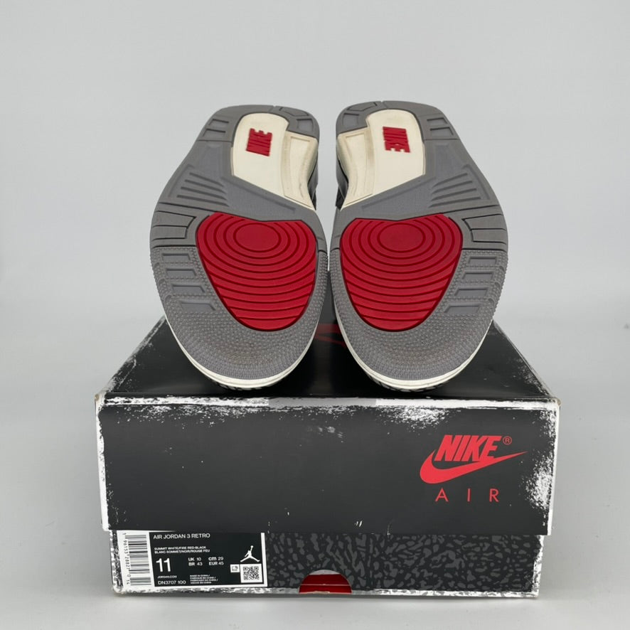 Original Air Jordan 3 White Cement Reimagined Basketball Shoes - Men's Size 11 & Women's Size 12.5 (DN3707-100) - Retro Sneakers for Streetwear & Casual Outfits