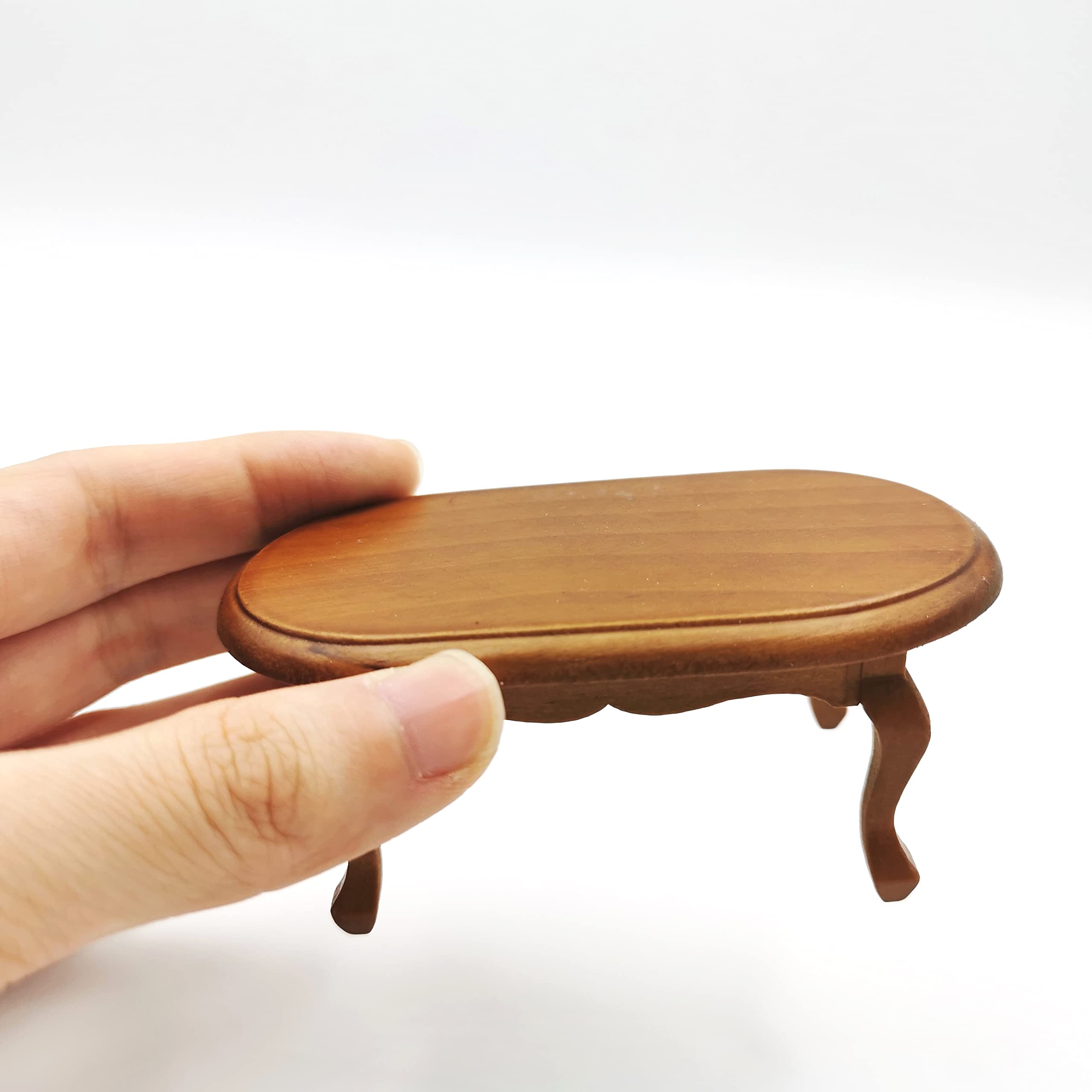 1/12 Scale Miniature Dollhouse Furniture - Teatable Coffee Table for Living Room Decor, DIY Dollhouse Accessories | Perfect for Dollhouse Enthusiasts, Collectors & Miniature Scenes