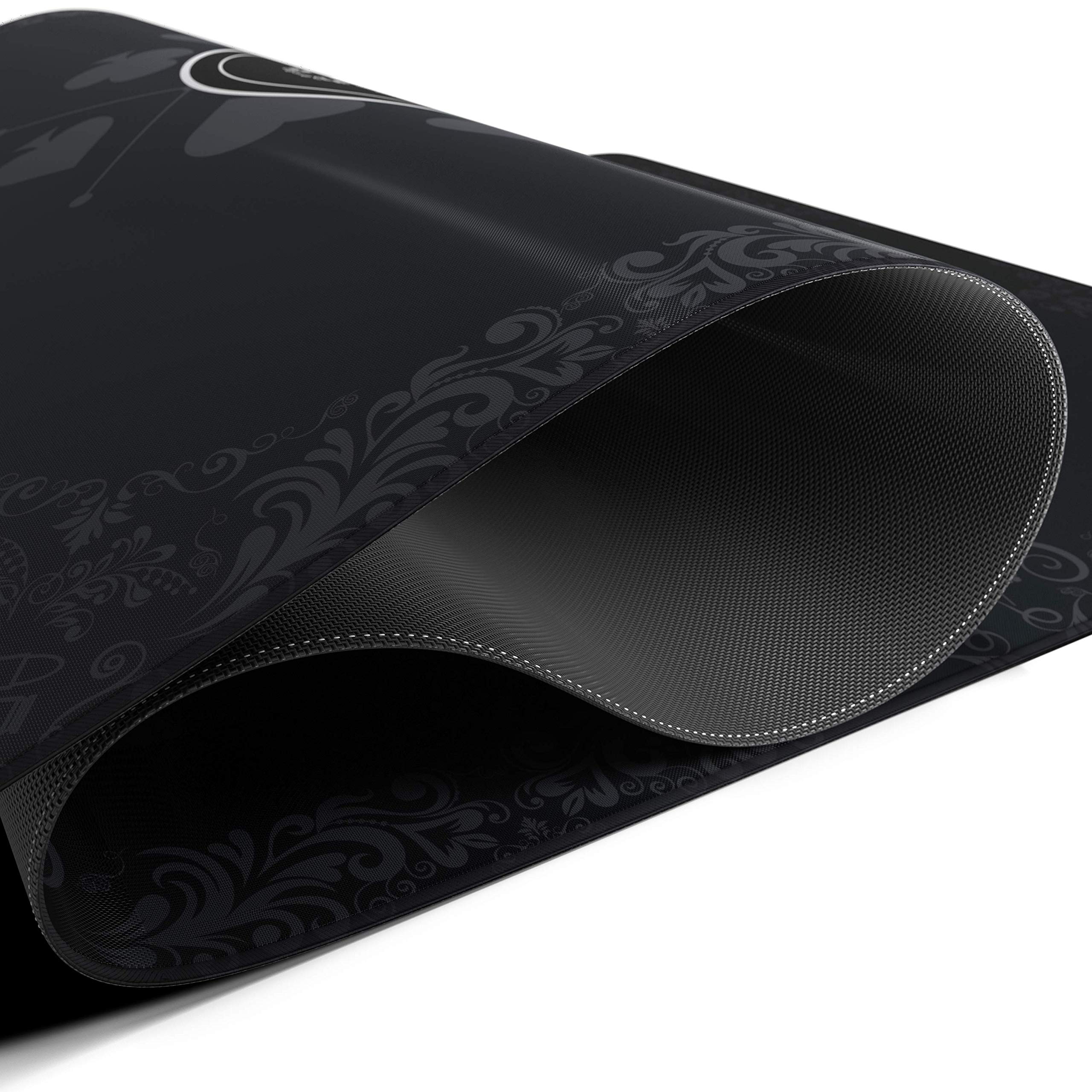 Premium Bullet Playing Cards Poker Table Mat - Durable Waterproof & Non-Slip Casino Surface with Sewn Edges - Perfect for Texas Hold'em, Blackjack & Game Nights - Includes Carrying Tube - 63