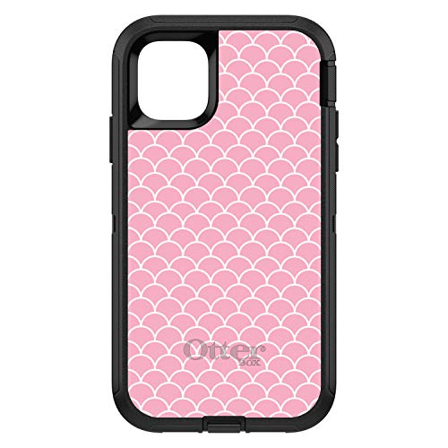 Light Pink Scalloped Pattern On Black Case