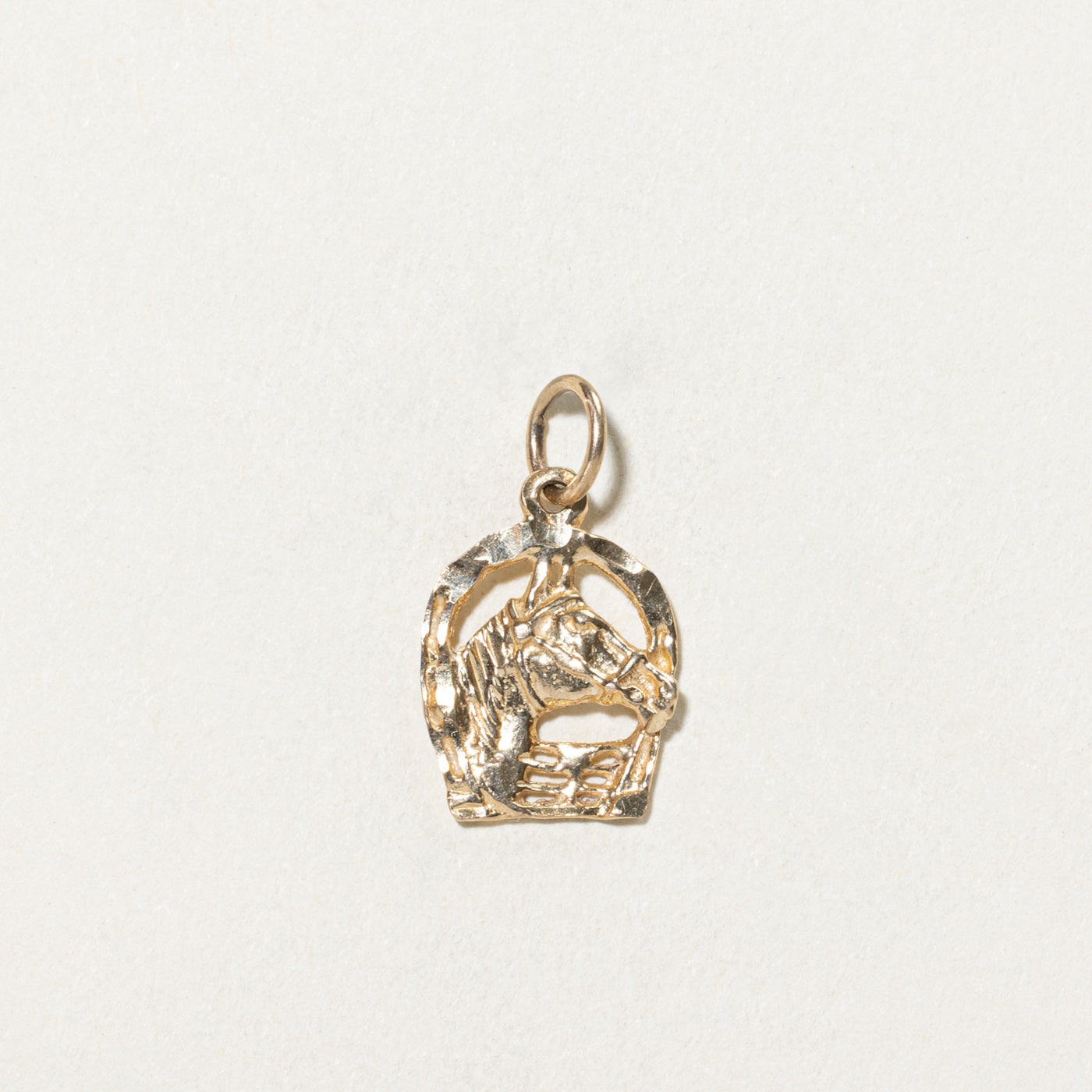 10K Yellow Gold Horse Charm Pendant - Elegant Jewelry for Necklace, Bracelet & Gift - Perfect for Equestrian Lovers & Animal Jewelry Collectors