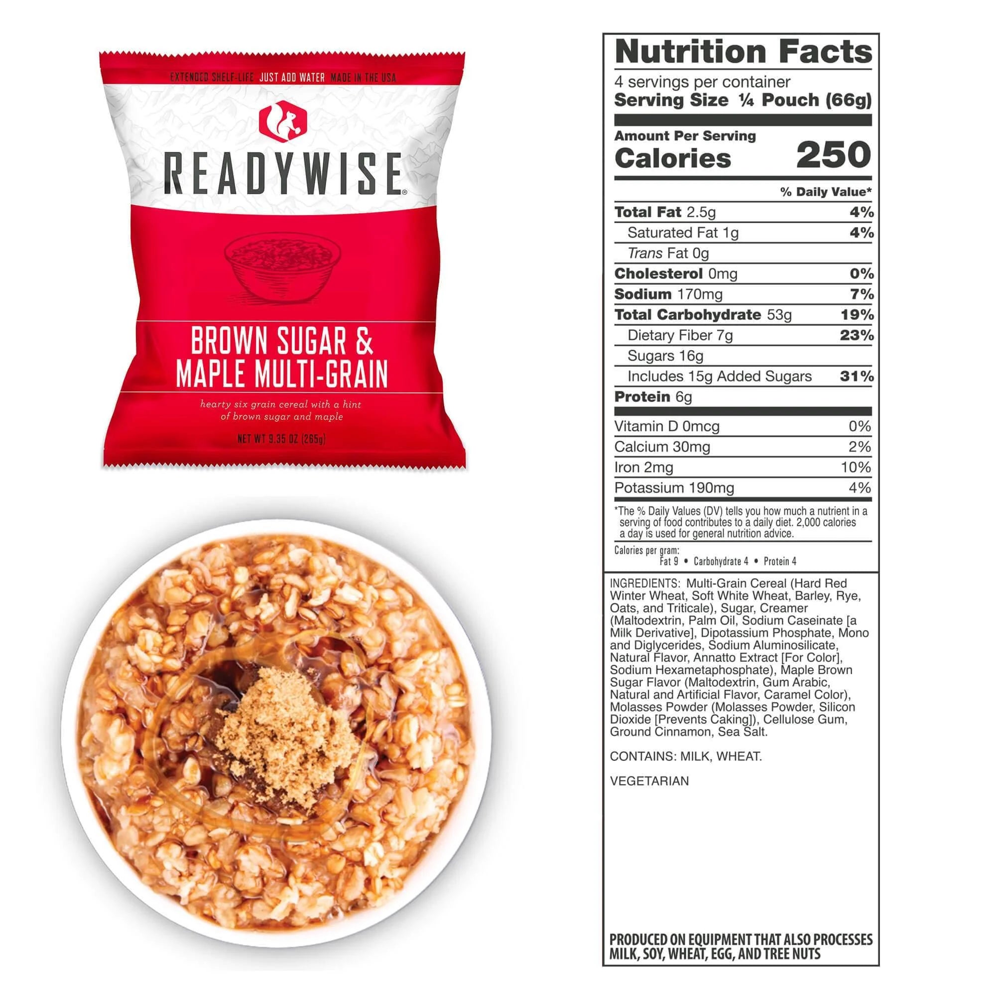 ReadyWise 72-Hour Emergency Survival Food Kit - 30 Servings of Freeze-Dried Meals & Drinks for Camping, Hiking, and Disaster Preparedness