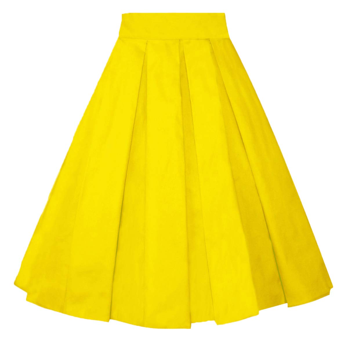 Girstunm Women's Vintage Floral Print Pleated A-Line Midi Skirt with Pockets - Retro Style Skirt for Casual Outfits, Office Wear & Spring Summer Fashion