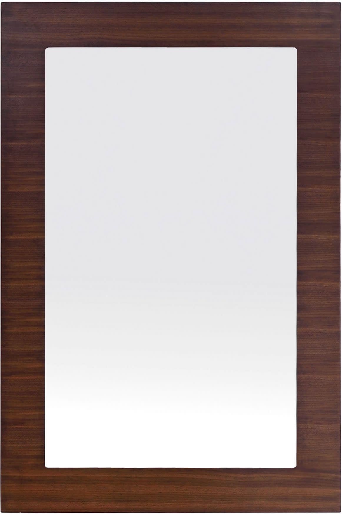 30 Inch Wall Mirror in American Walnut Finish - Elegant Home Decor for Bedroom, Living Room & Entryway