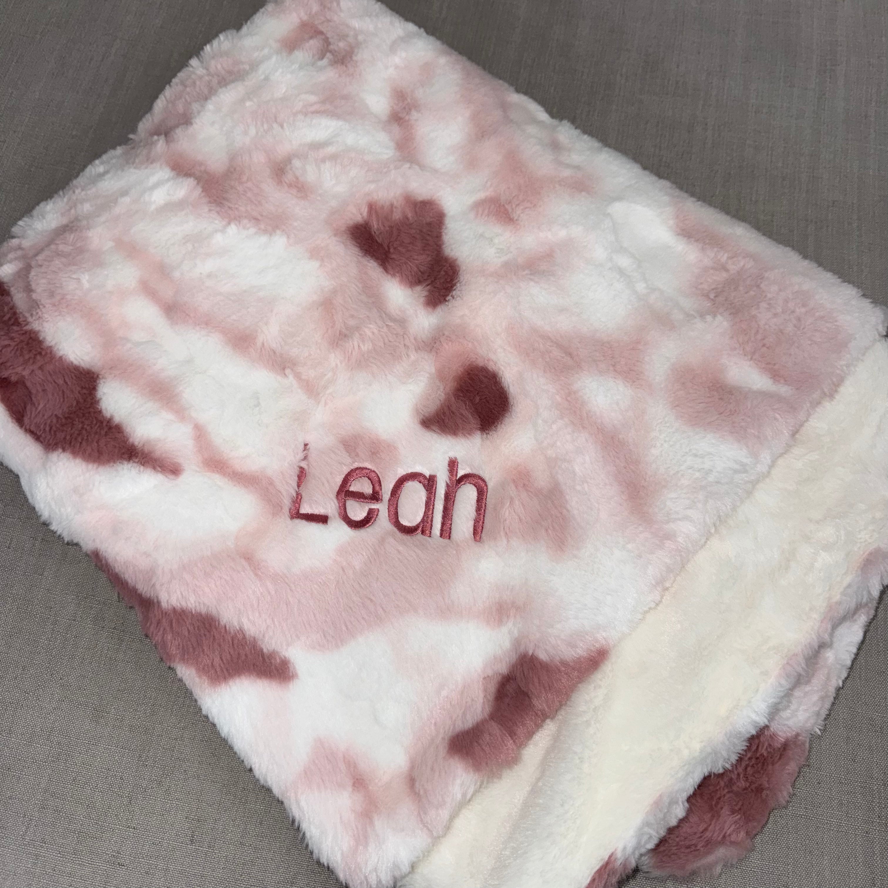 Soft Confetti Mauve Pink White Minky Blanket - Ultra Plush Cozy Throw for Adults & Kids - Perfect for Bed, Couch, Nursery & Travel