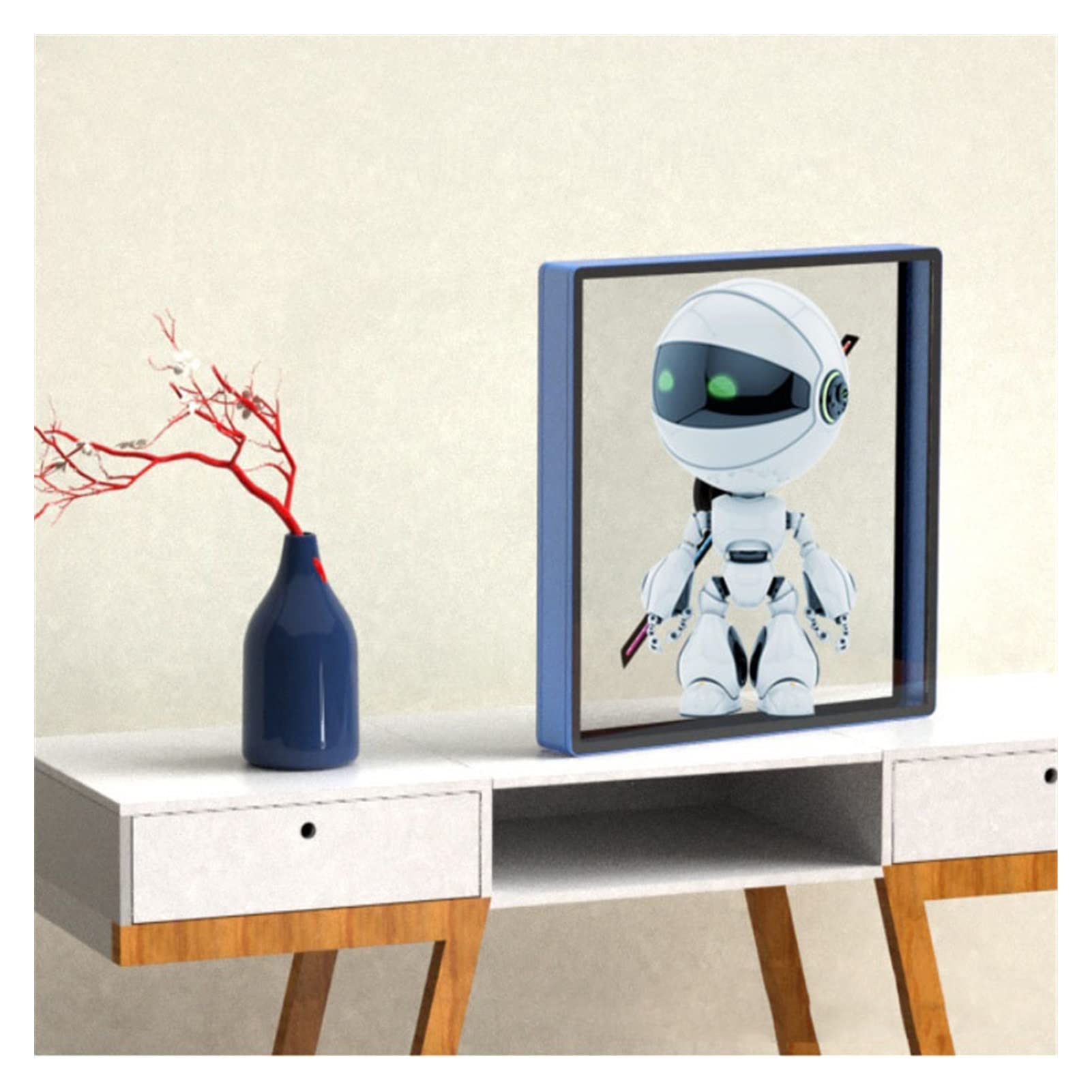 BJTYHT Holographic Projector - Naked Eye 3D Holographic Display for Advertising, Air Suspension LED Image Fan with Aluminum Alloy Frame - Perfect for Retail Stores, Trade Shows, and Event Promotions