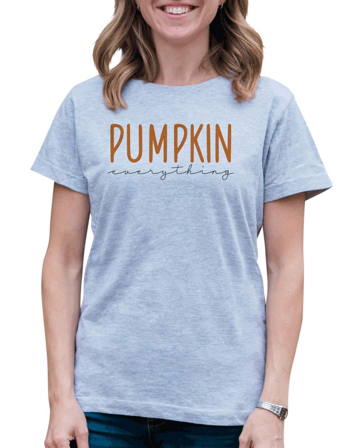7 ate 9 Apparel Women's Pumpkin Everything Shirt - Fall Fashion Long Sleeve T-Shirt for Women | Perfect for Halloween, Thanksgiving & Autumn Outfits