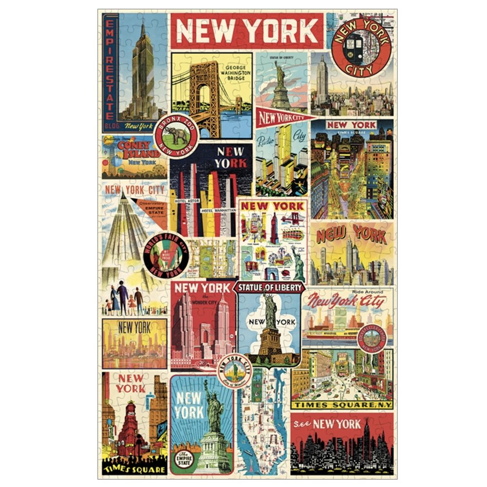 NYC Collage Puzzle - 500 Piece Jigsaw Puzzle of New York City Skyline | Perfect for Adults, Family Game Night & Home Decor