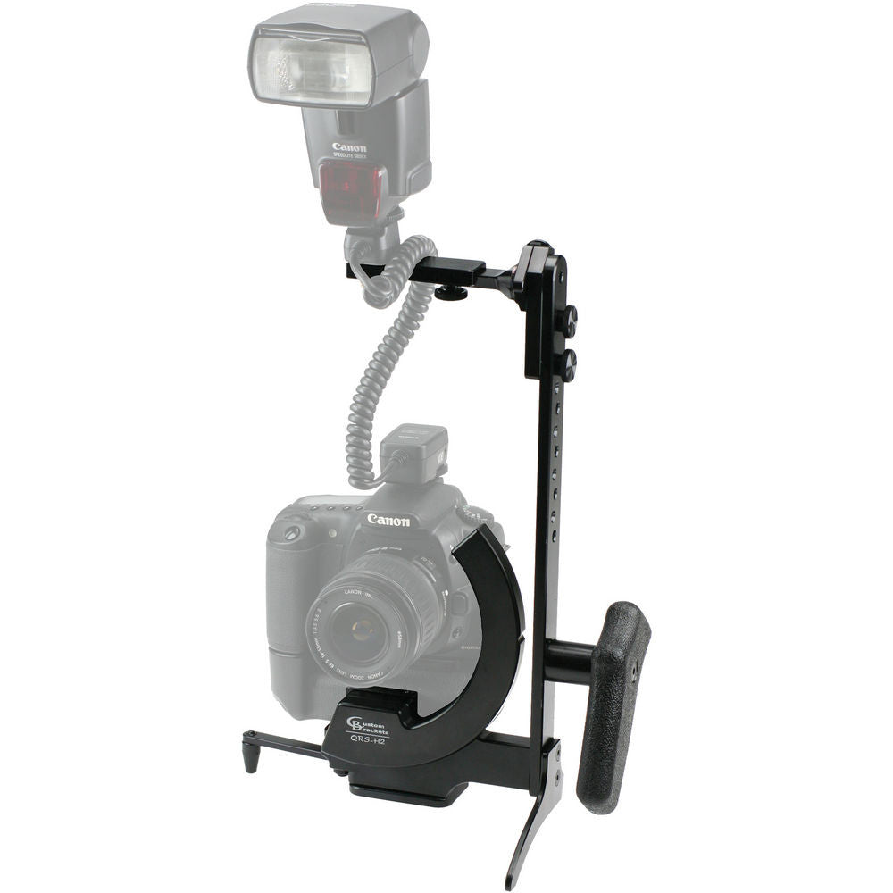 Custom QRS H2 Camera Rotation Bracket System with Handle - Professional Photography & Videography Mount for DSLR, Mirrorless, and Action Cameras - Perfect for Vlogging, Live Streaming, and Outdoor Shooting